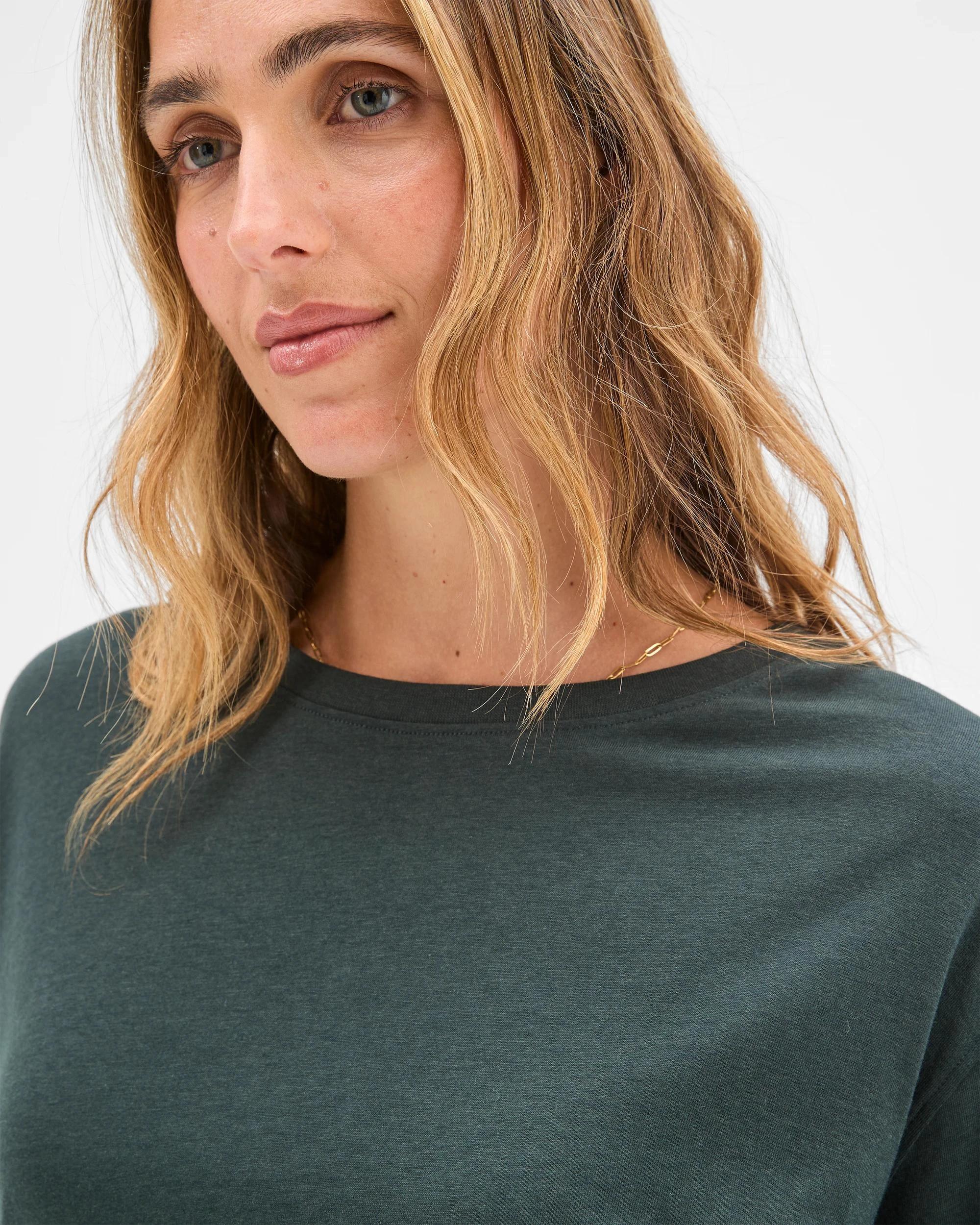 5 Target Woman Short Sleeve Tie Waist T-Shirt MIDNIGHT JADE, 5 of 6