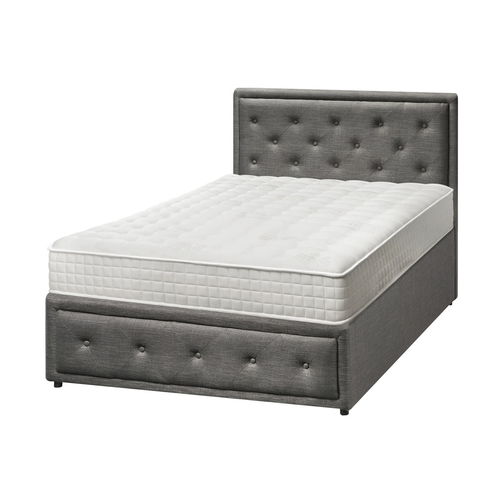 8 Oikiture Bed Frame King Single Gas Lift Storage with Mattress ENZO - Grey, 8 of 8