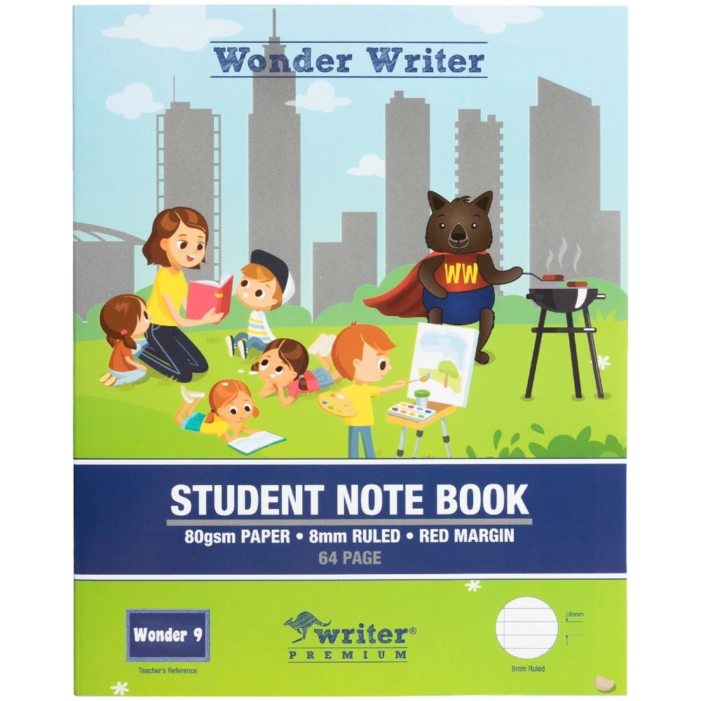 3 Writer 250x200mm 80gsm 8mm Ruled Student Notebook 64 Page, 3 of 3