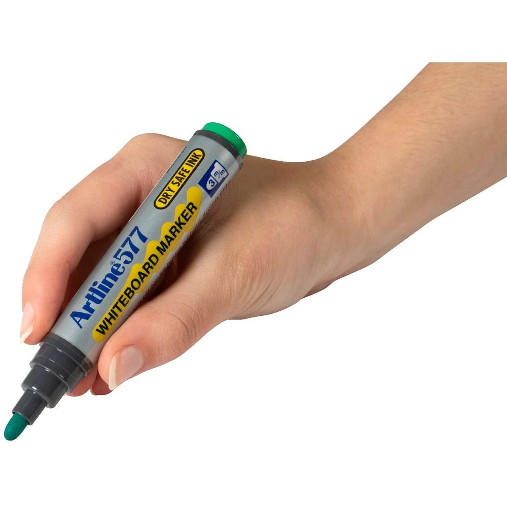 2 Artline 577 Whiteboard Marker Bullet Green, 2 of 3