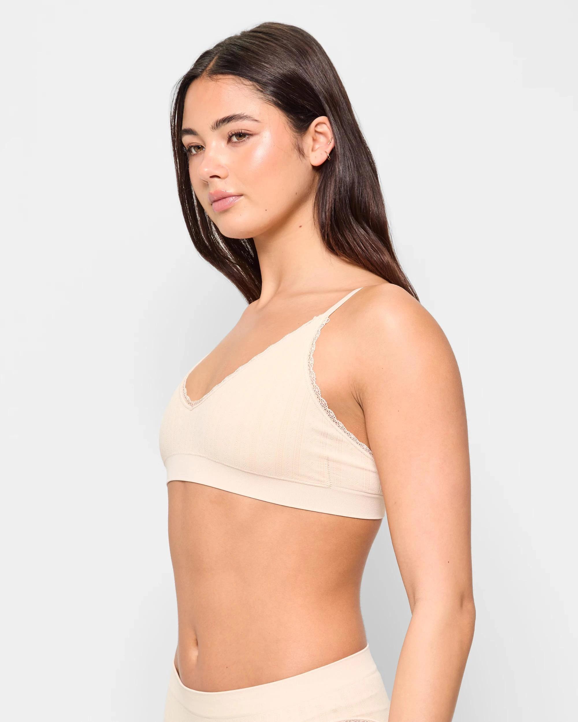 3 Lily Loves Pointelle Crop Top BARE BEAUTY, 3 of 4
