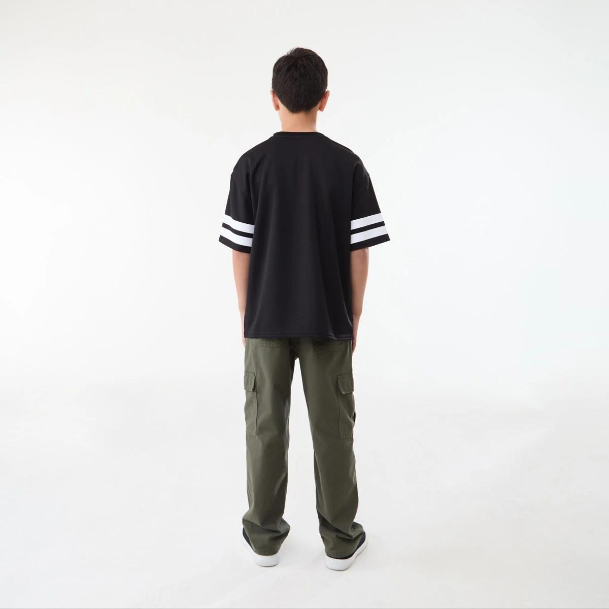 6 Short Sleeve Oversized Mesh T-shirt JERSEY 02 BLACK, 6 of 6