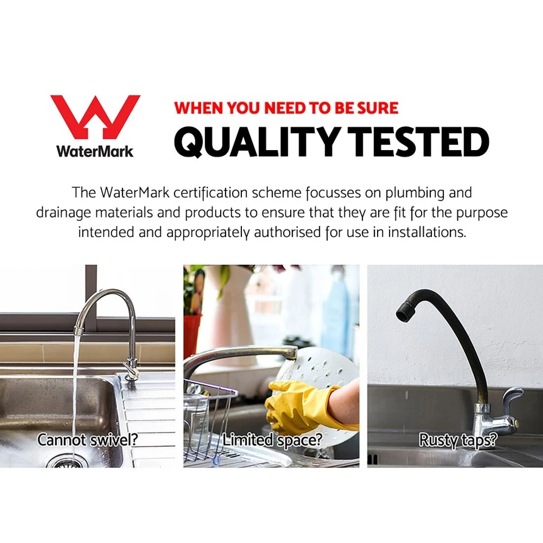 2 Cefito Kitchen Mixer Tap Mixer Long Spout Sink Faucet Basin Laundry - Silver, 2 of 5