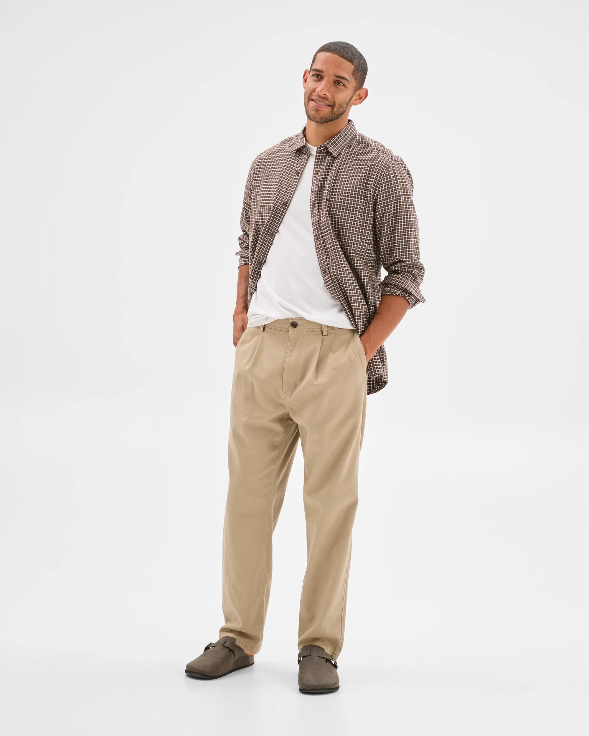 2 Target Australian Cotton Long Sleeve Flannelette Shirt DARK BROWN, 2 of 7