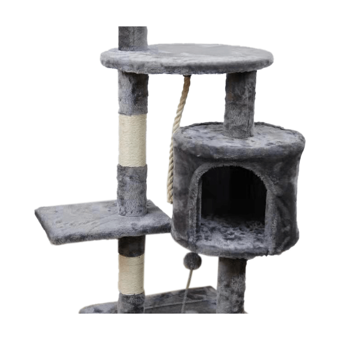 2 Furtastic 110cm Cat Tree Scratching Post - Silver Grey, 2 of 6