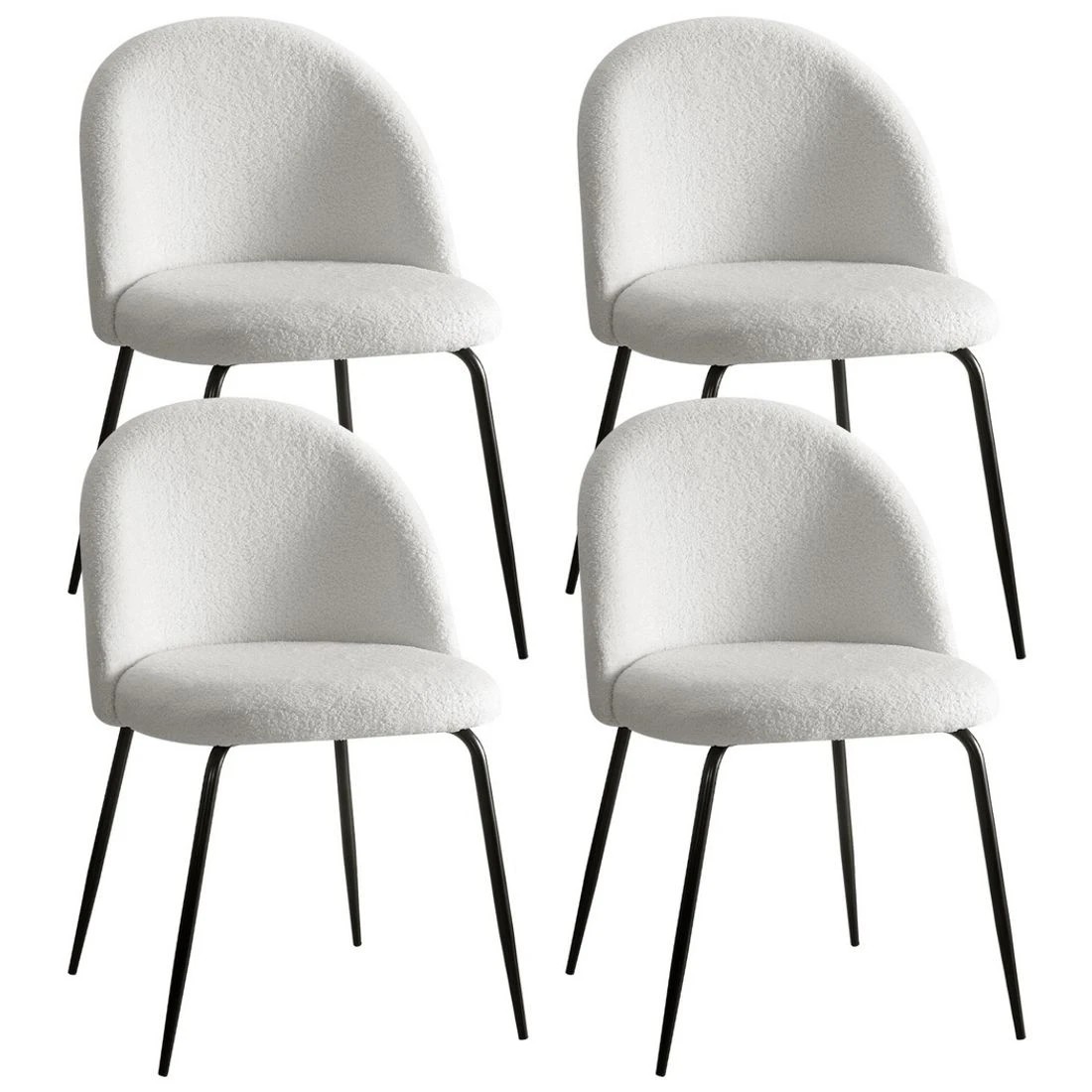 1 Artiss Dining Chairs Set of 4 - White, 1 of 5