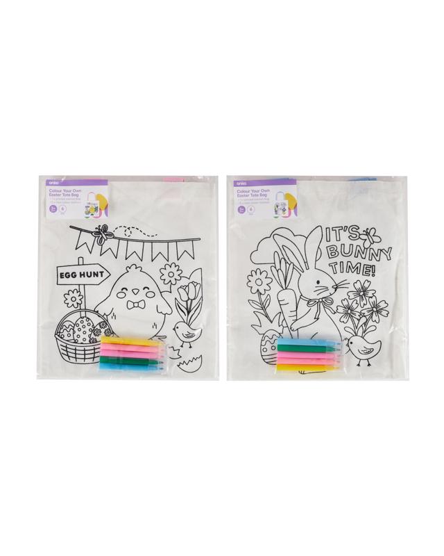 6 Piece Colour Your Own Easter Tote Bag - Asso