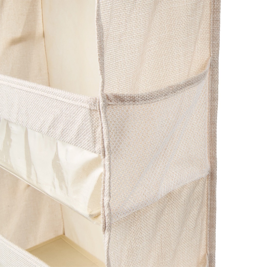 8 Linen Look Over the Door Organiser- Beige, 8 of 9