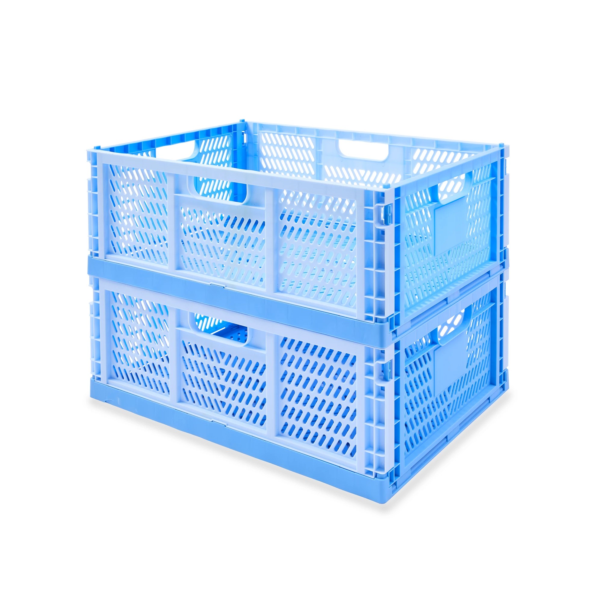 10 30L Collapsible Crate - Large, Blue, 10 of 10