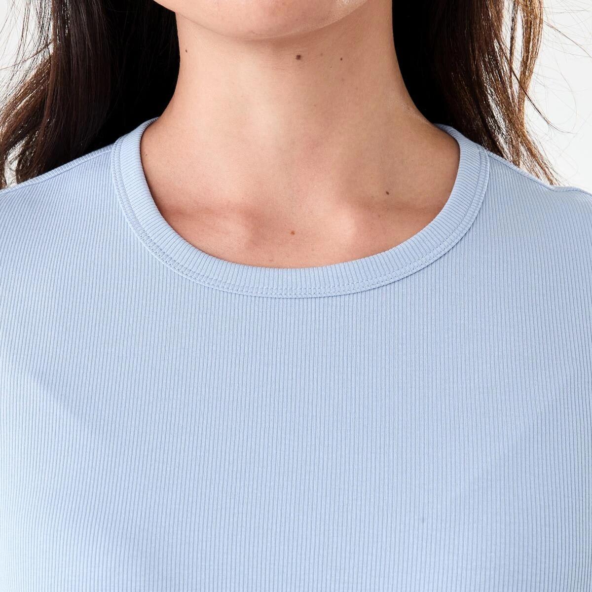 5 Short Sleeve Rib Crew Neck T-shirt BRUNI BLUE, 5 of 5