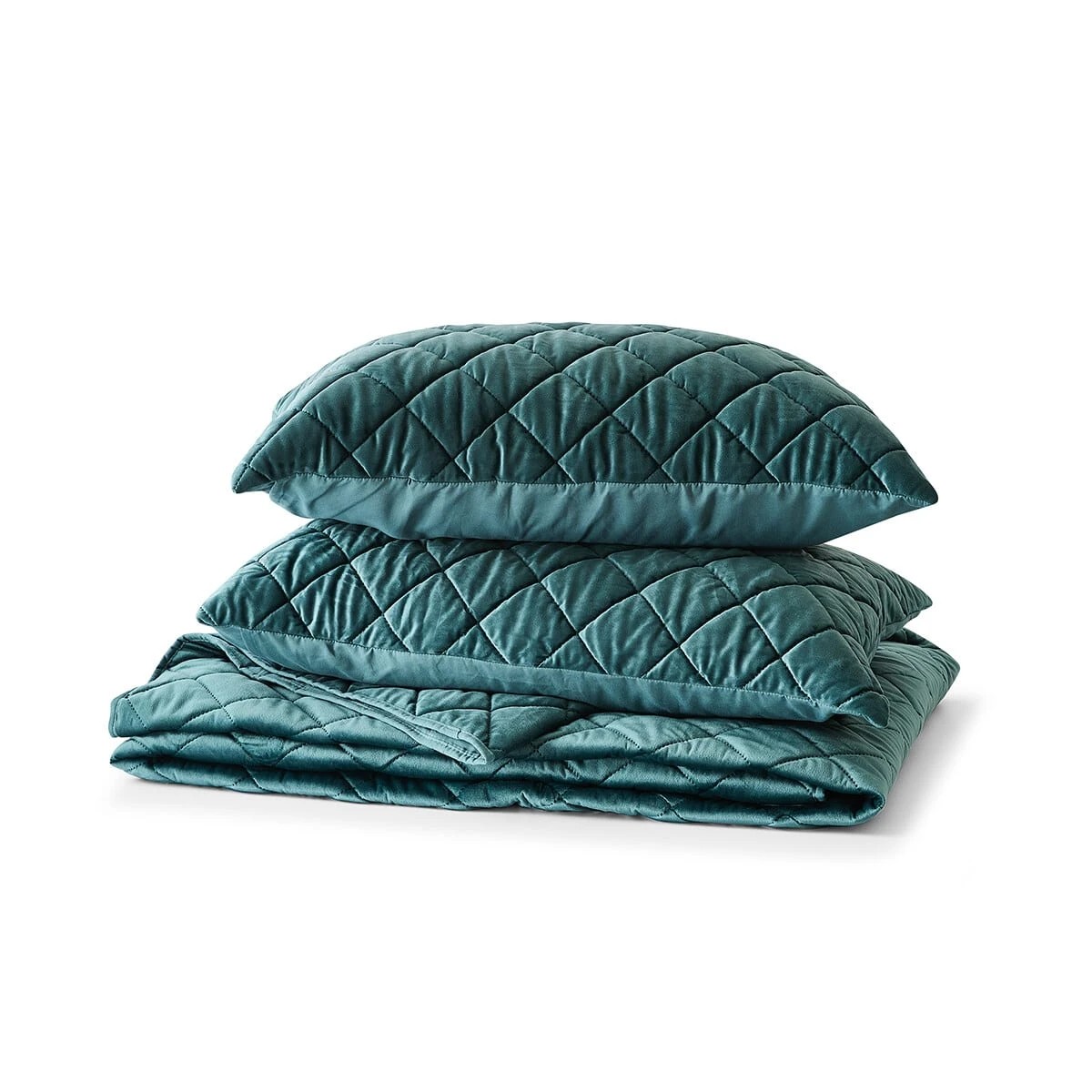 6 Diamond Coverlet Set - Queen/King Bed, Cypress, 6 of 7