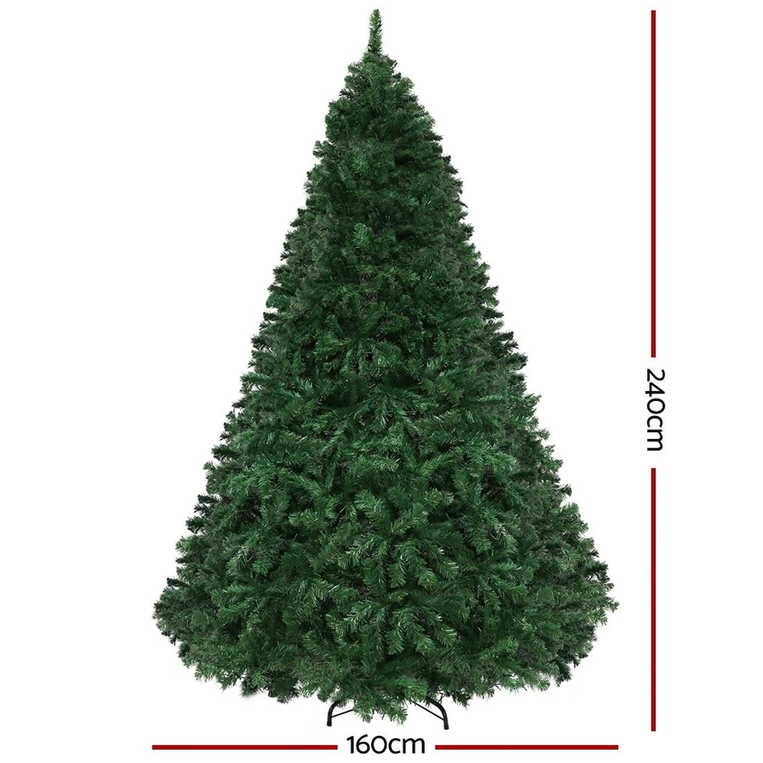 2 Jingle Jollys Christmas Tree 2.4m Xmas Tree Decoration 8 Light Mode Multi Colour Lush Foliage Sturdy Stand
 - green, 2 of 5