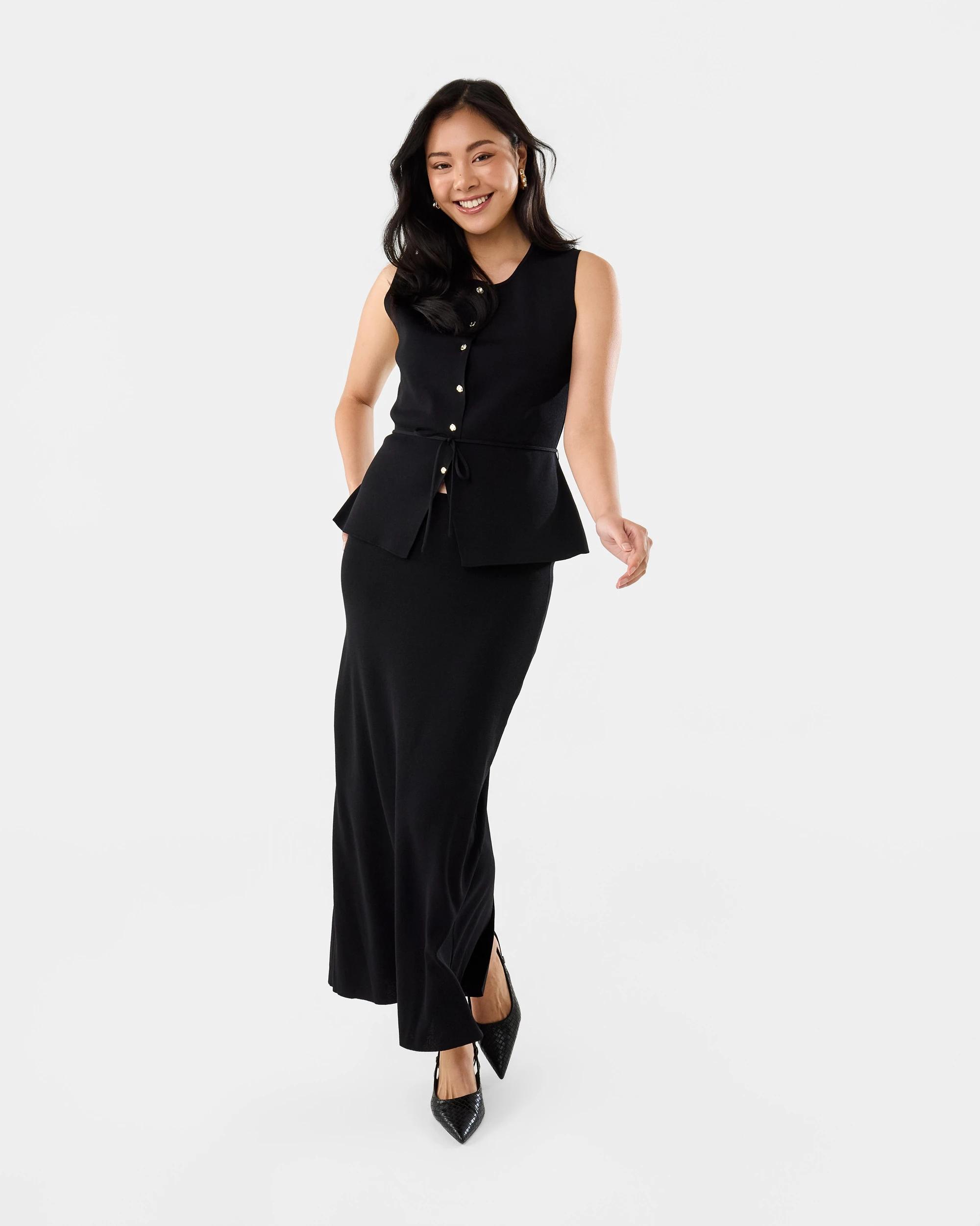 2 Rib Knit Skirt Black, 2 of 6