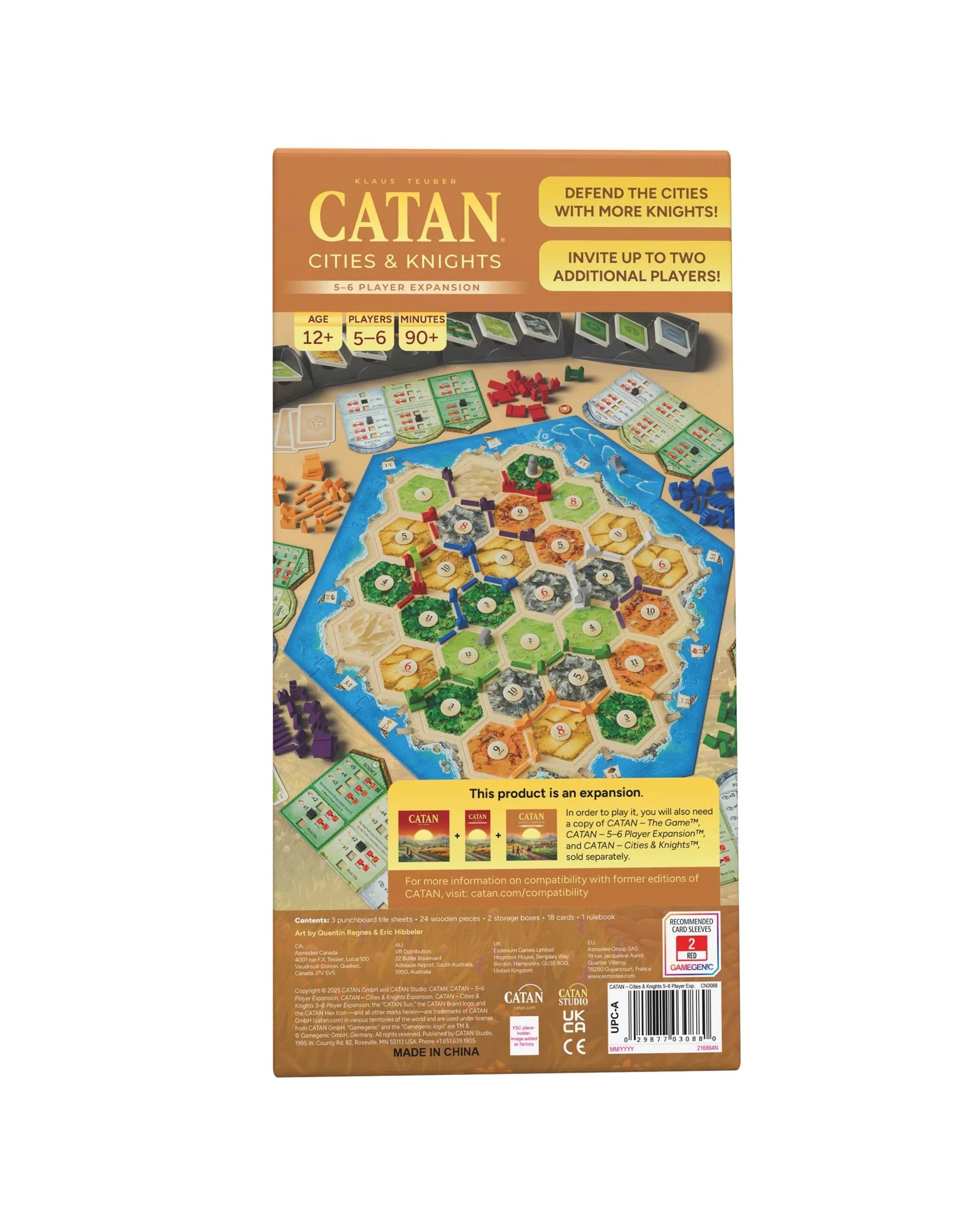 3 Catan 6th Edition: Cities and Knights 5-6 Player Extension Board Game, 3 of 3
