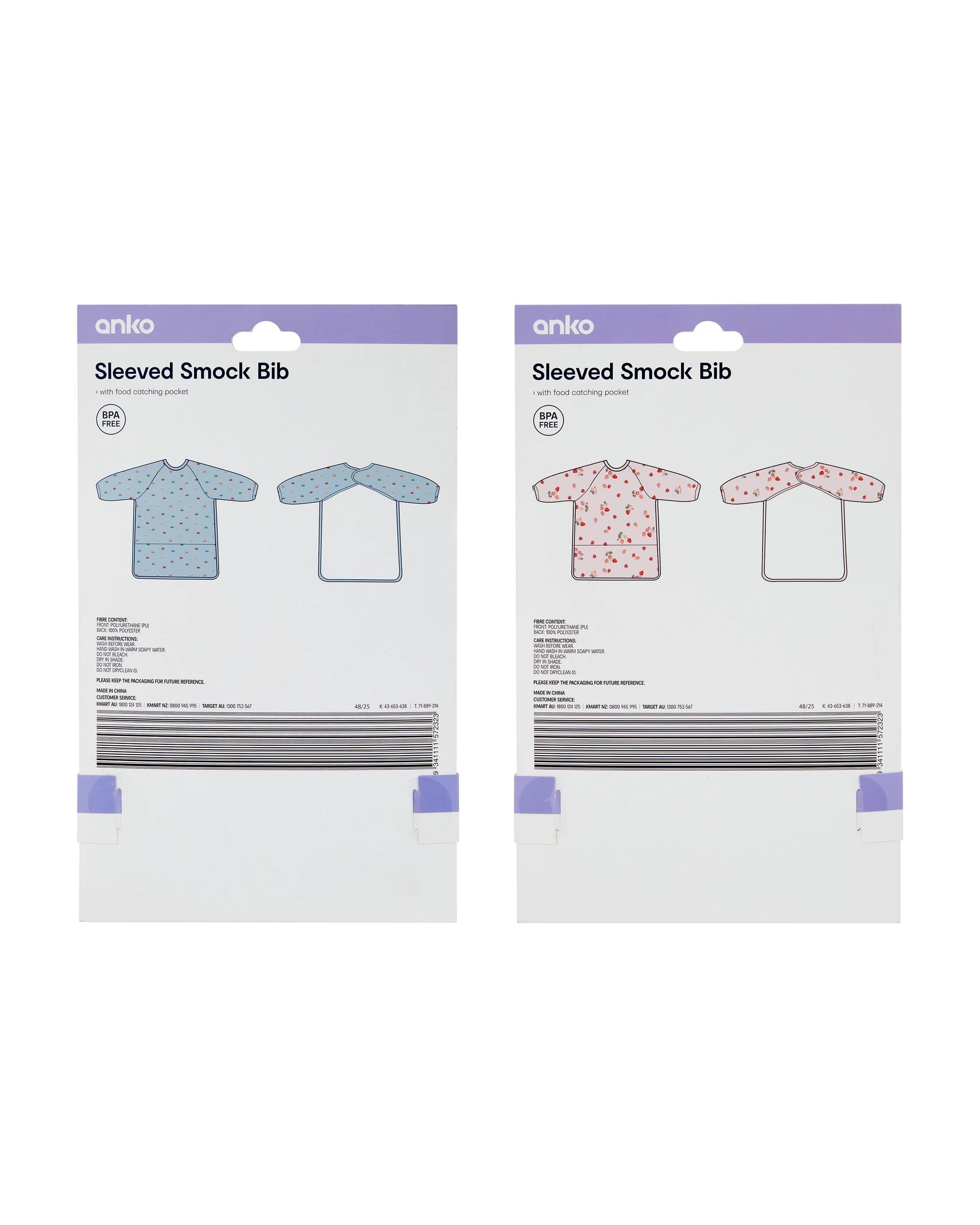 6 Sleeved Smock Bib - Assorted, 6 of 6