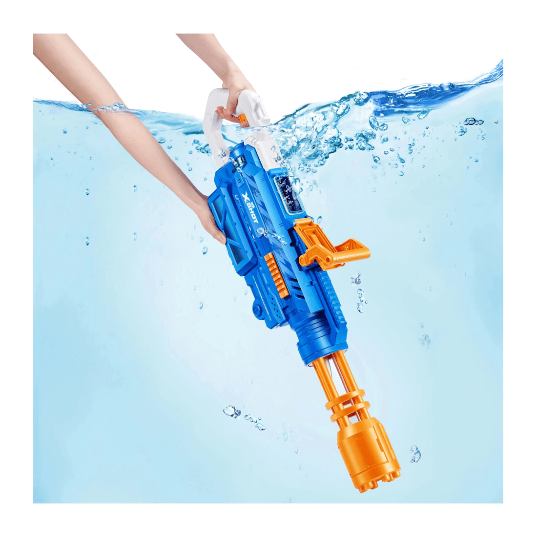 6 Xshot Water Gatling Motor Soaker By Zuru. - Blue, 6 of 7