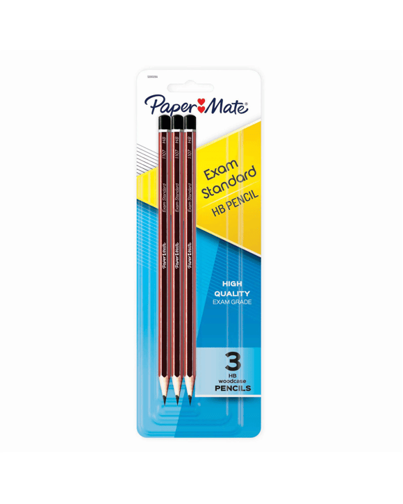 3 Pack Paper Mate Woodcase HB Pencils