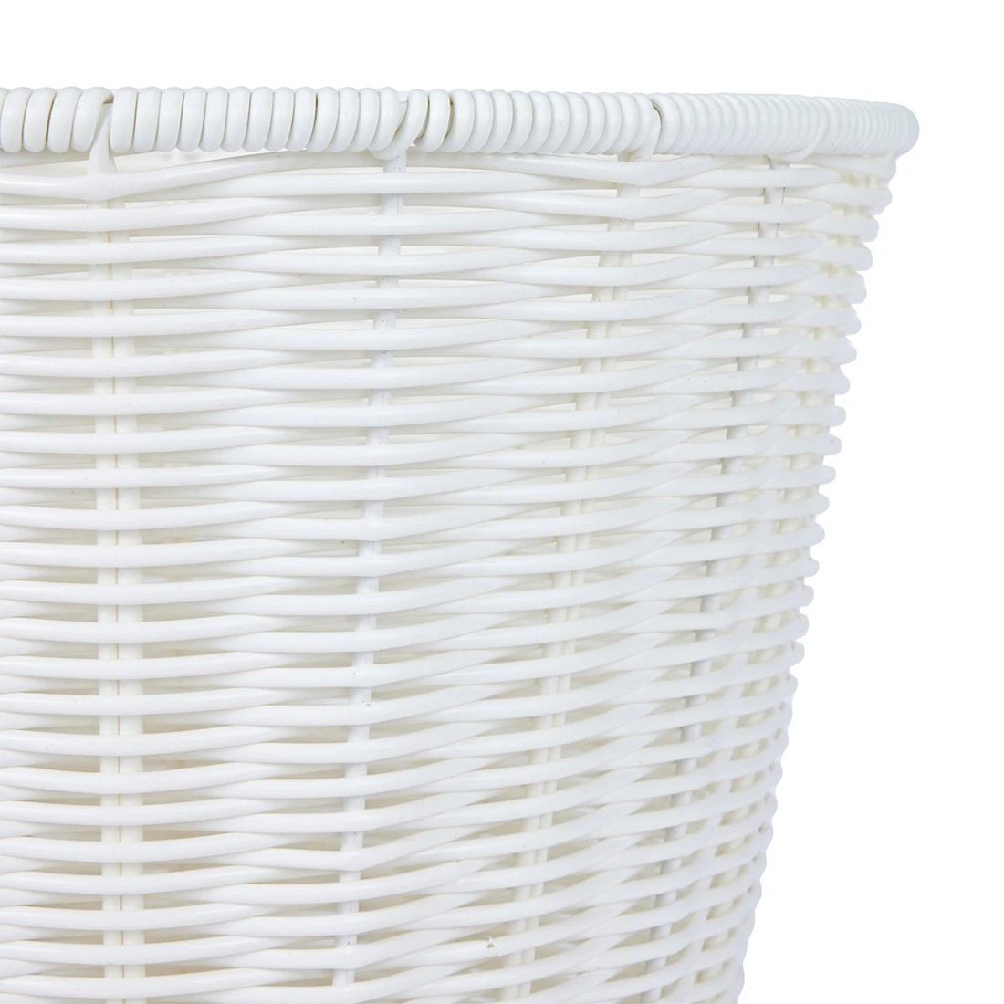 4 White Rattan Look Waste Bin, 4 of 6