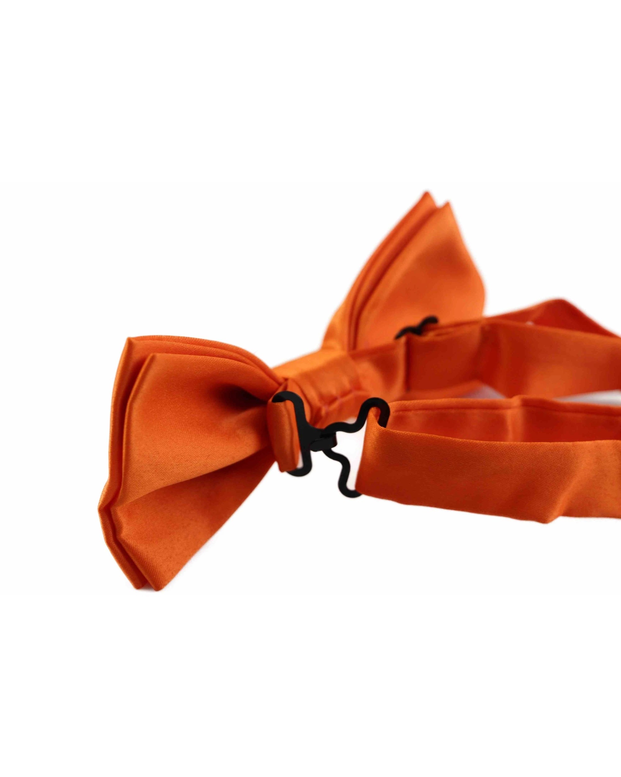 2 Zasel Mens Matt Solid Plain Orange Colour Bow Tie, 2 of 2