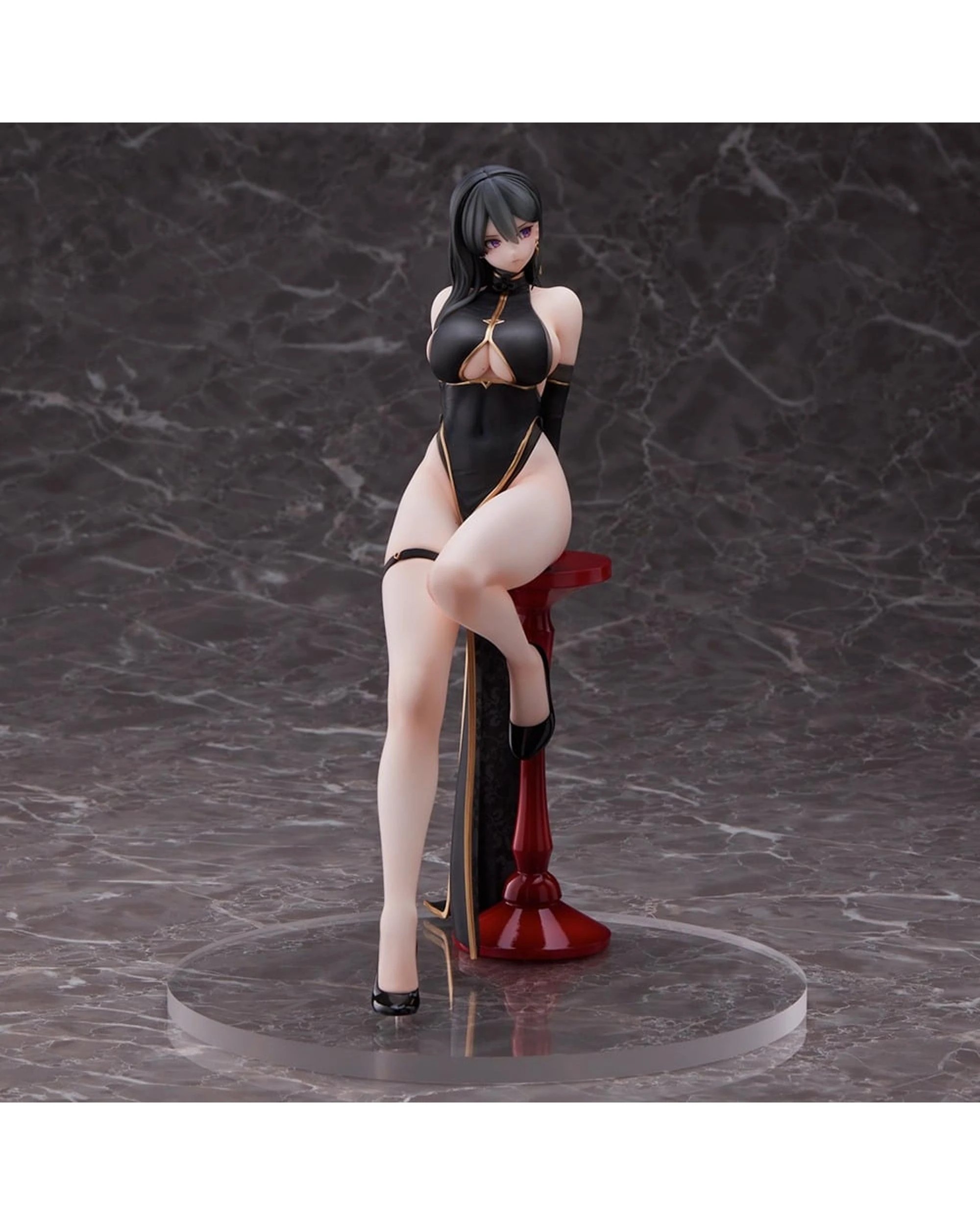 4 Hayabusa Illustration Black China Dress-Chan Figure, 4 of 10