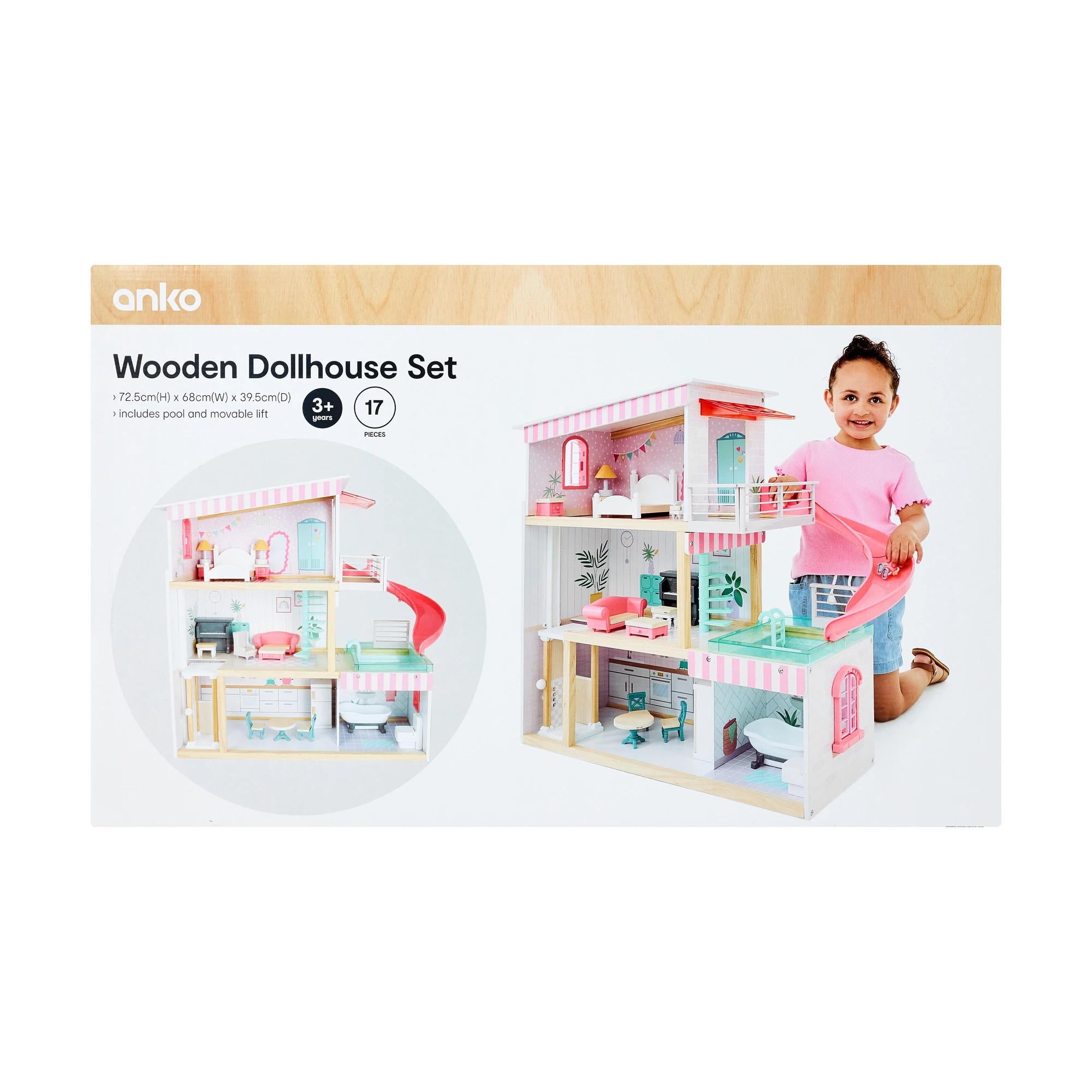 10 17 Piece Wooden Dollhouse Set, 10 of 10