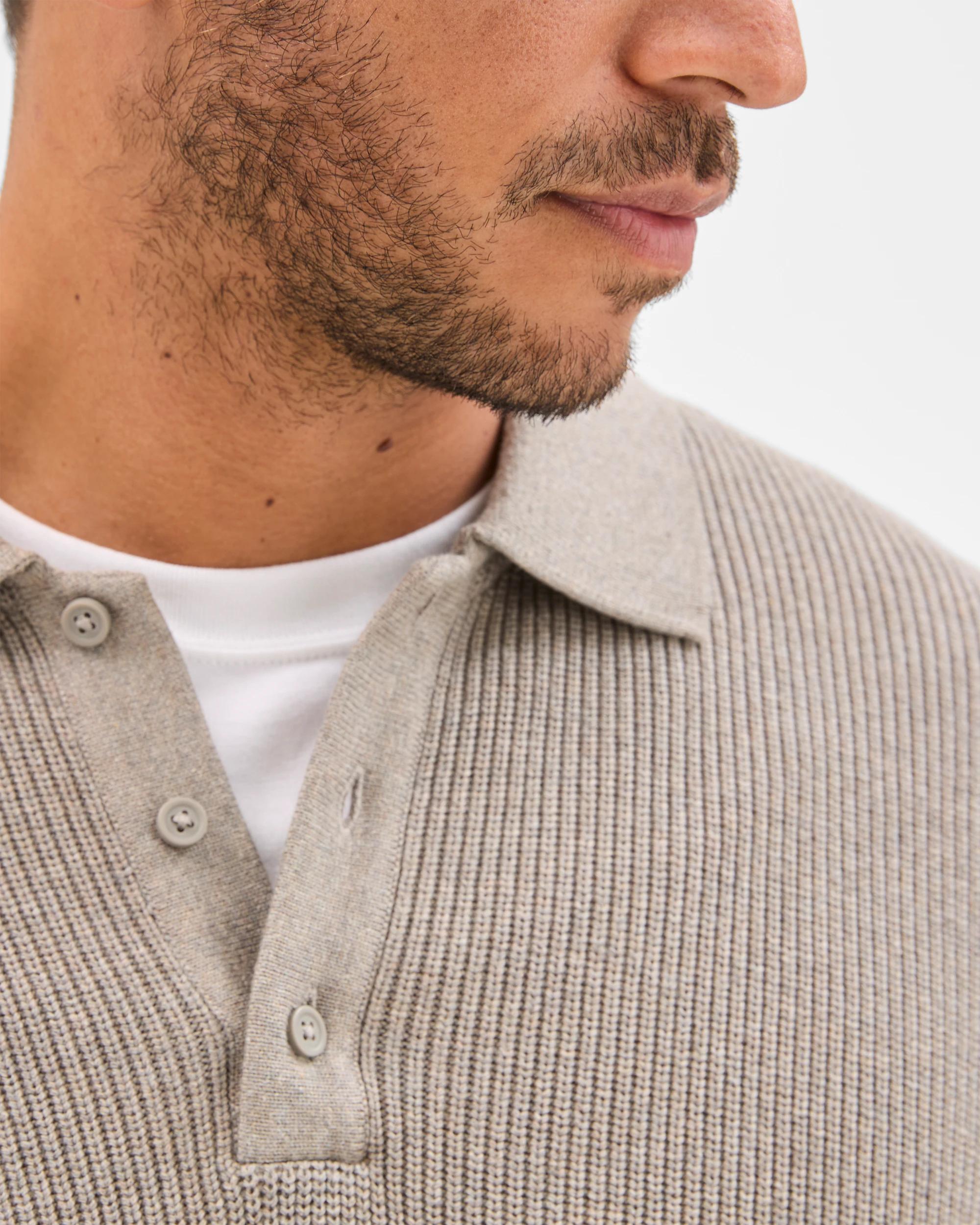 4 Target Man Australian Cotton Lightweight Long Sleeve Polo Neck Knit Jumper ROCK, 4 of 8