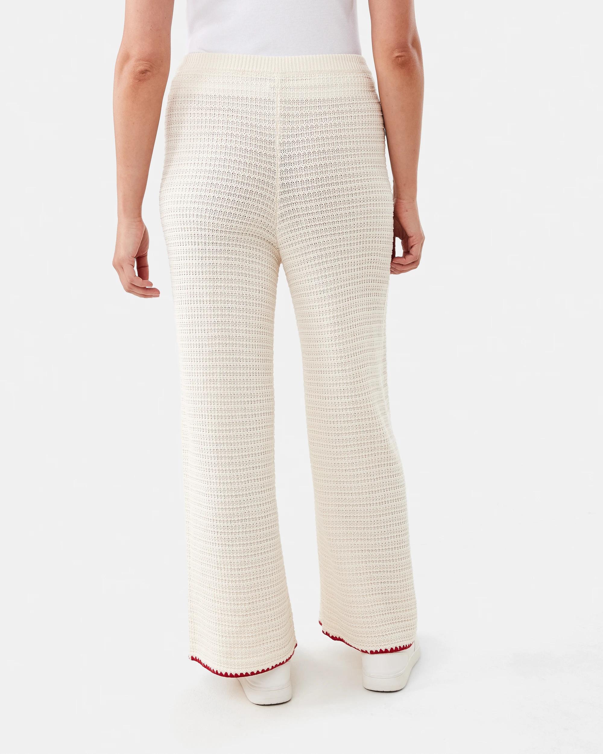 3 Crochet Trim Pants Ecru, 3 of 5