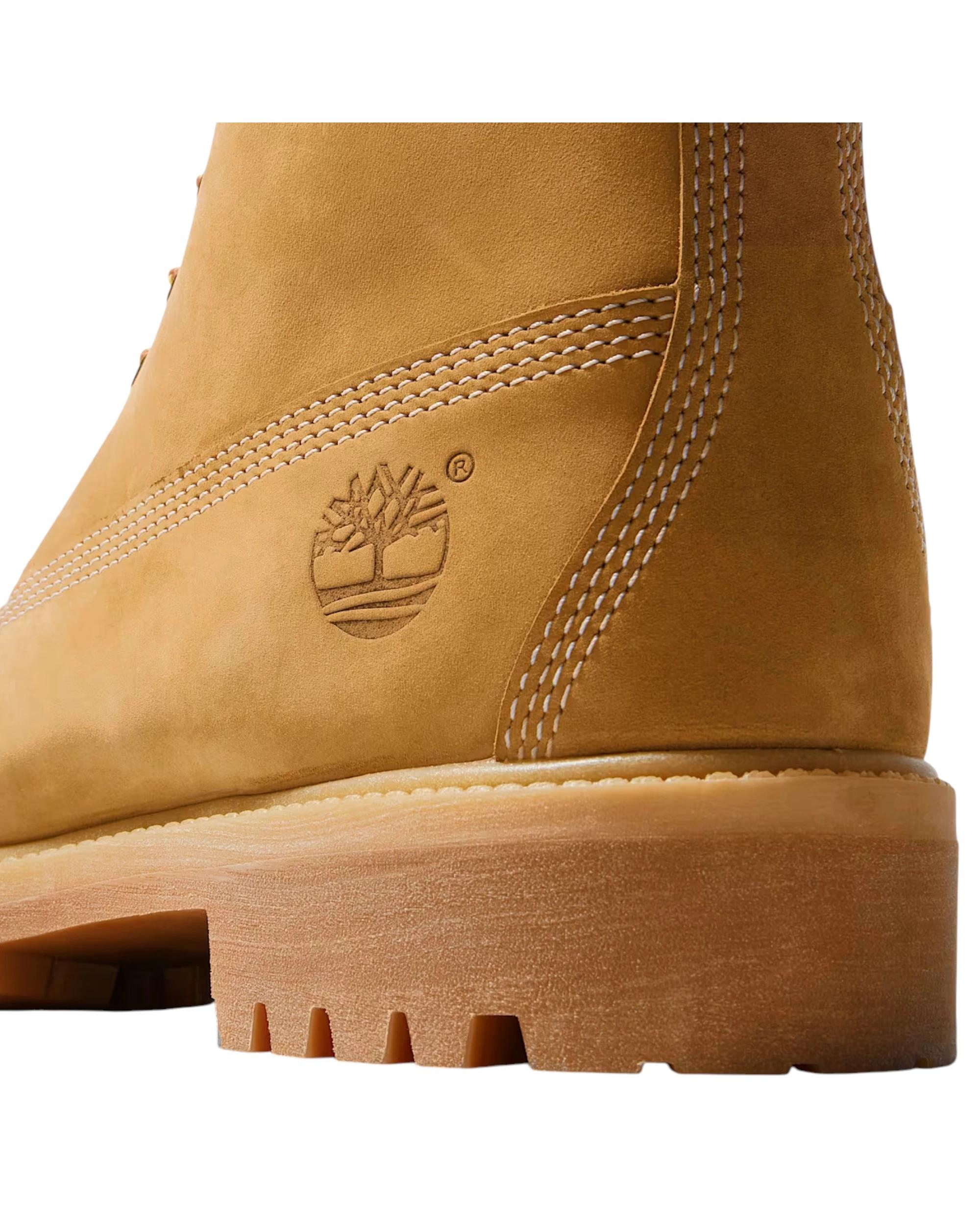 6 Timberland Mens 6-Inch Premium Waterproof Nubuck Wide Boot WHEAT, 6 of 7