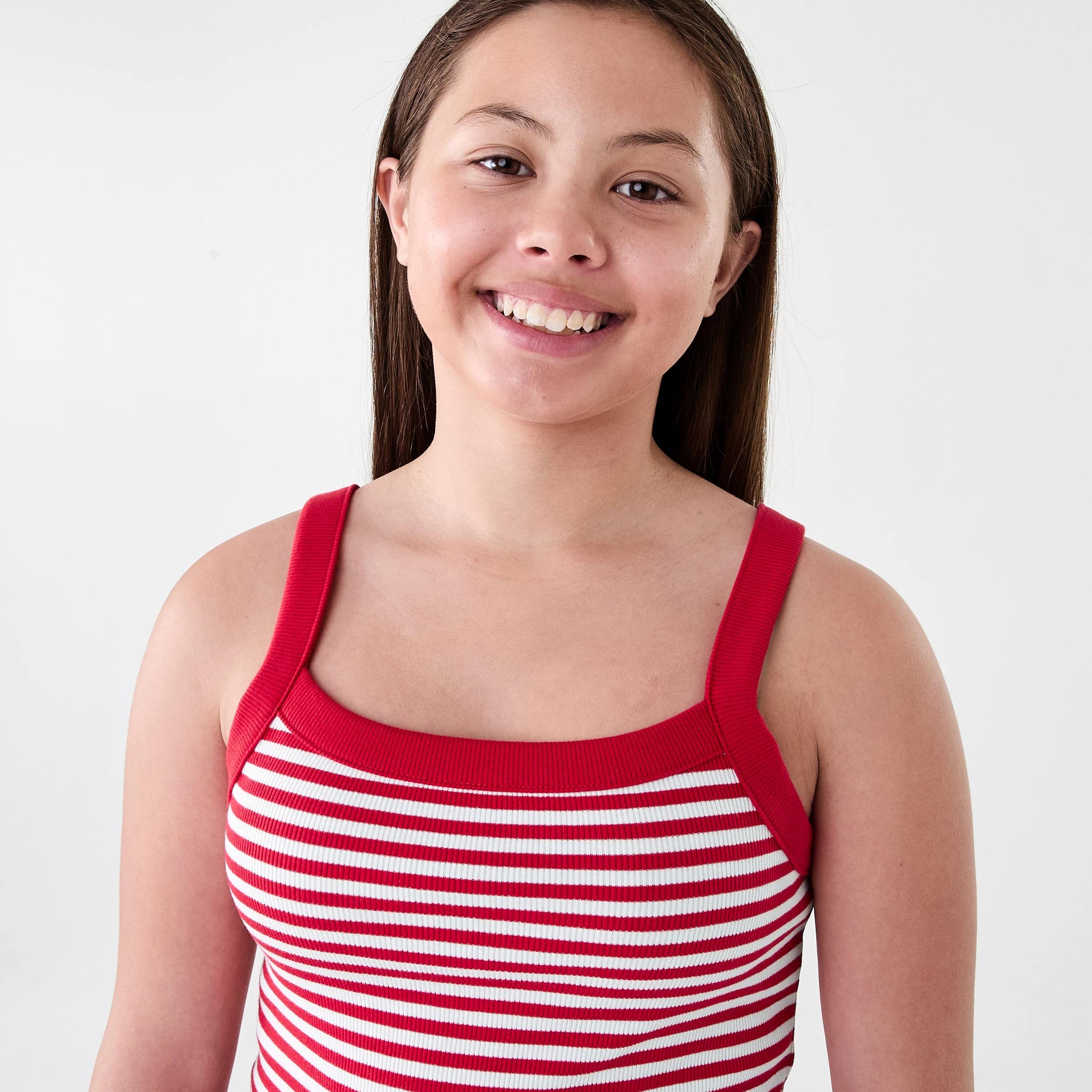 3 Rib Tank Dress Red Stripe, 3 of 7