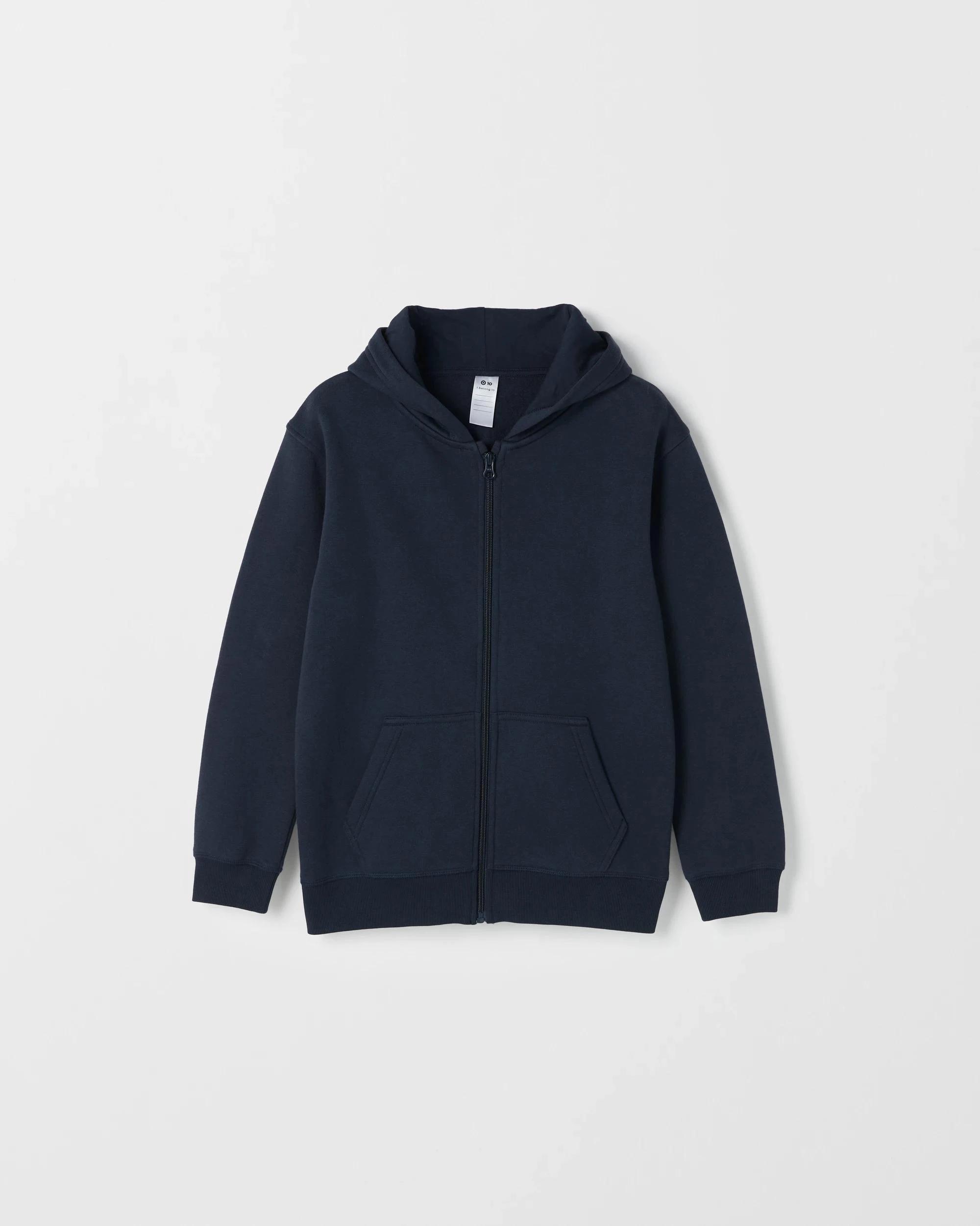 1 Target Australian Cotton Blend School Zip Through Fleece Jumper NAVY BLUE, 1 of 3