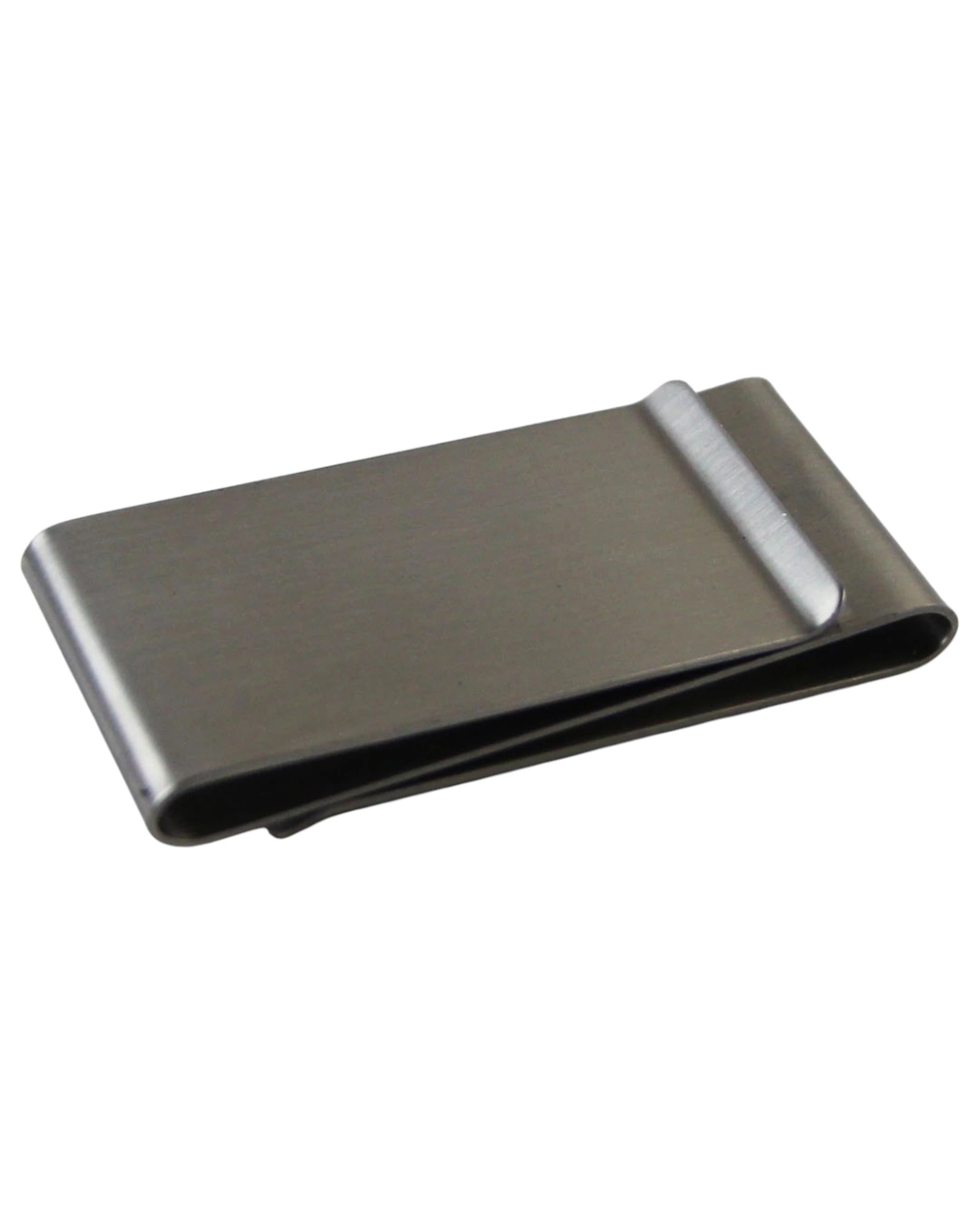 1 Zasel Mens 3cms Wide Double Layer Solid Money Clip - Silver - Silver, 1 of 7