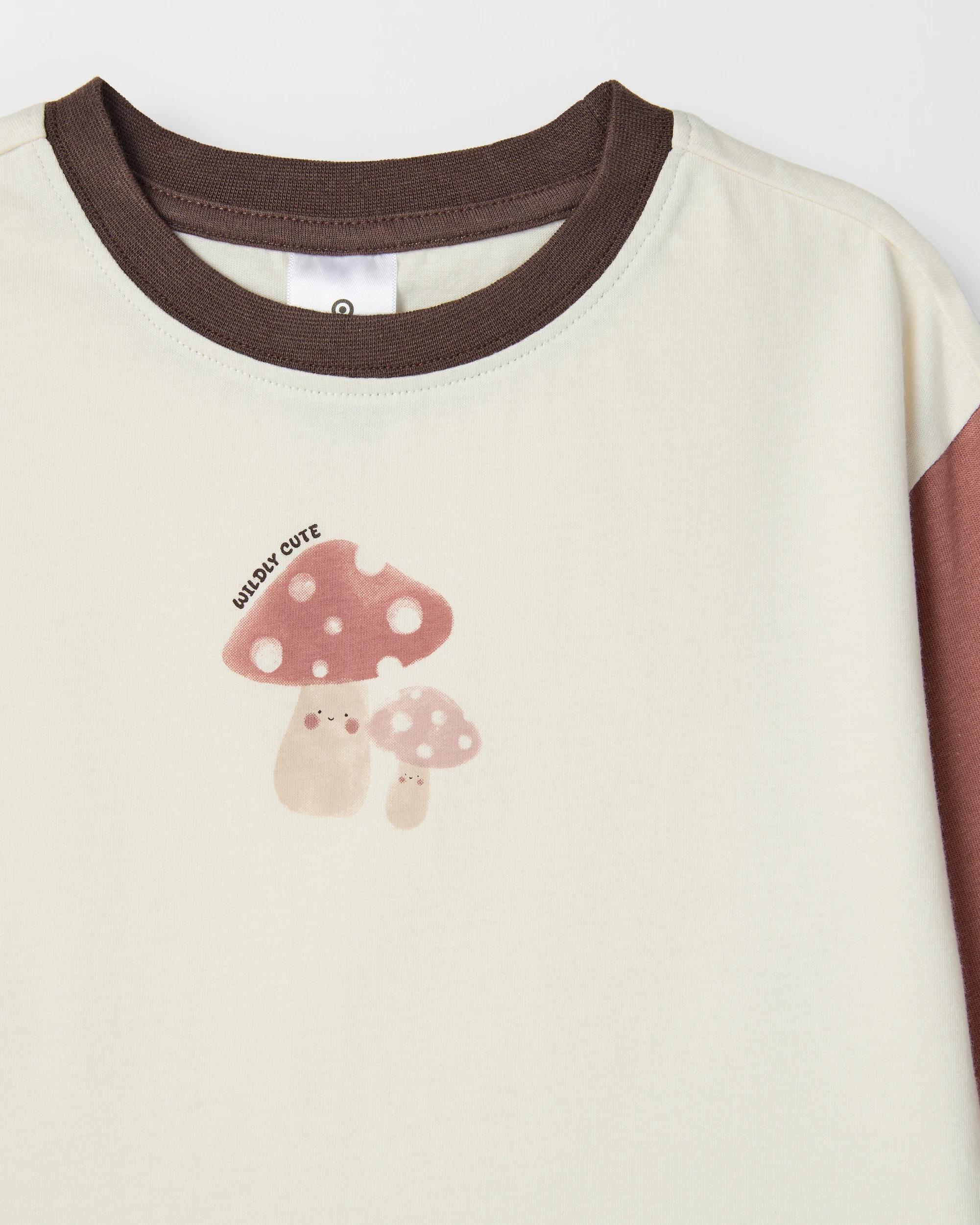2 Target Baby Baby Organic Cotton Long Sleeve Print T-Shirt MUSHROOM GARDENIA, 2 of 2