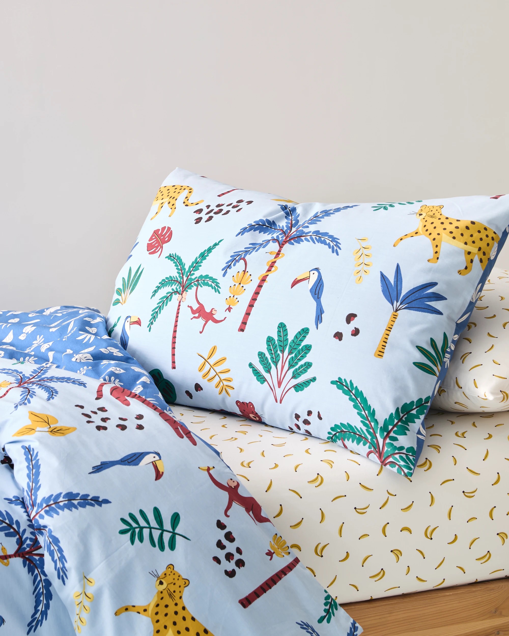 9 Target Arlen Jungle Australian Cotton Kids Quilt Cover Set - Single Bed - Blue, 9 of 9