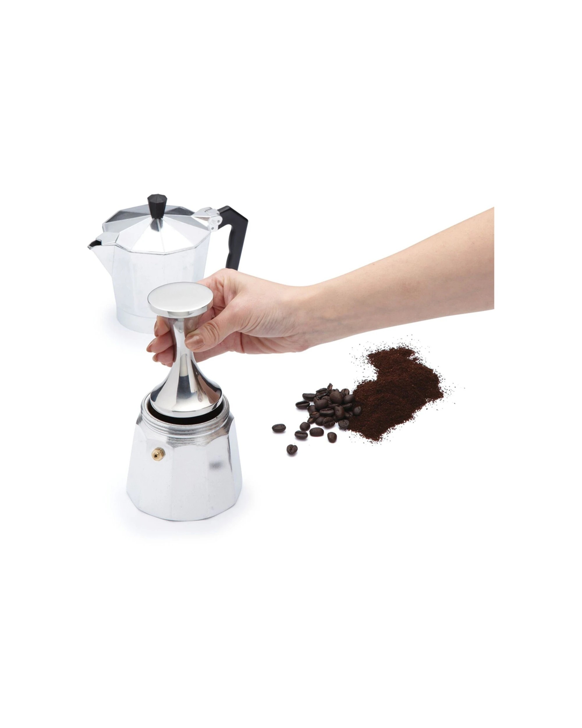 5 La Cafetiere 2-In-1 Stainless Steel Coffee Tamper For 58mm & 52mm Portafiltes - Silver, 5 of 5