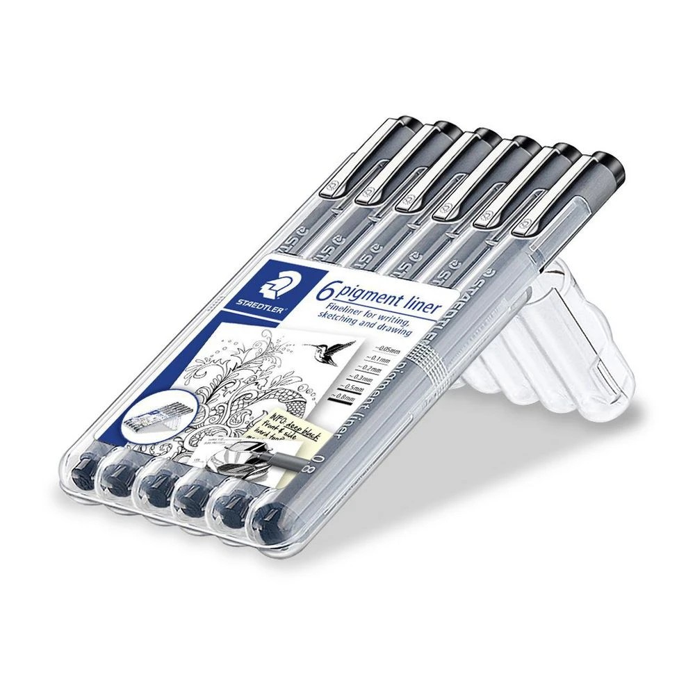 2 Staedtler Pigment Liner 6 Pack Assorted, 2 of 4