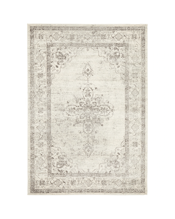Common Ground Rugs Era 977 290x200cm - Large Power Loomed Pet Friendly Floor Rug - Silver