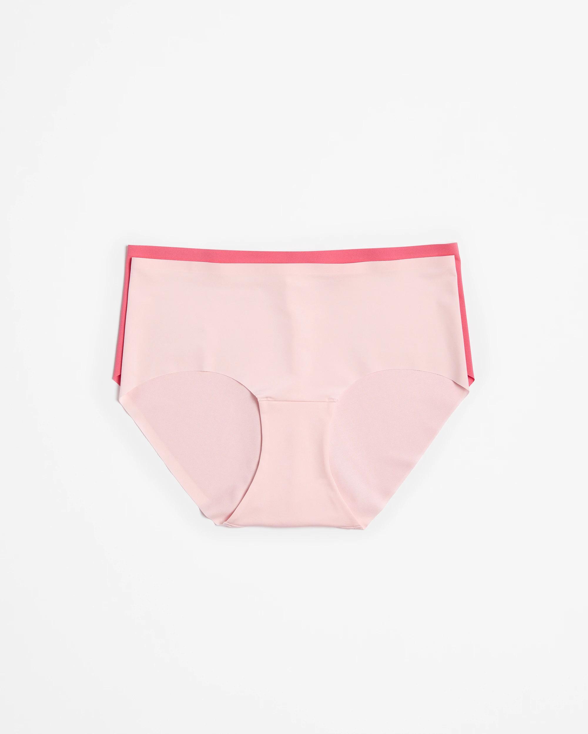 1 Target Womens Bonded No Show Midi Briefs 2 Pack DOVE/POT POURRI, 1 of 4