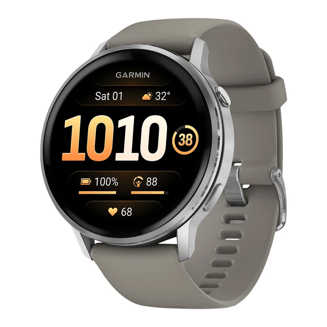 1 Garmin Venu 4 45mm Smartwatch Silver with Silver Grey Band, 1 of 6