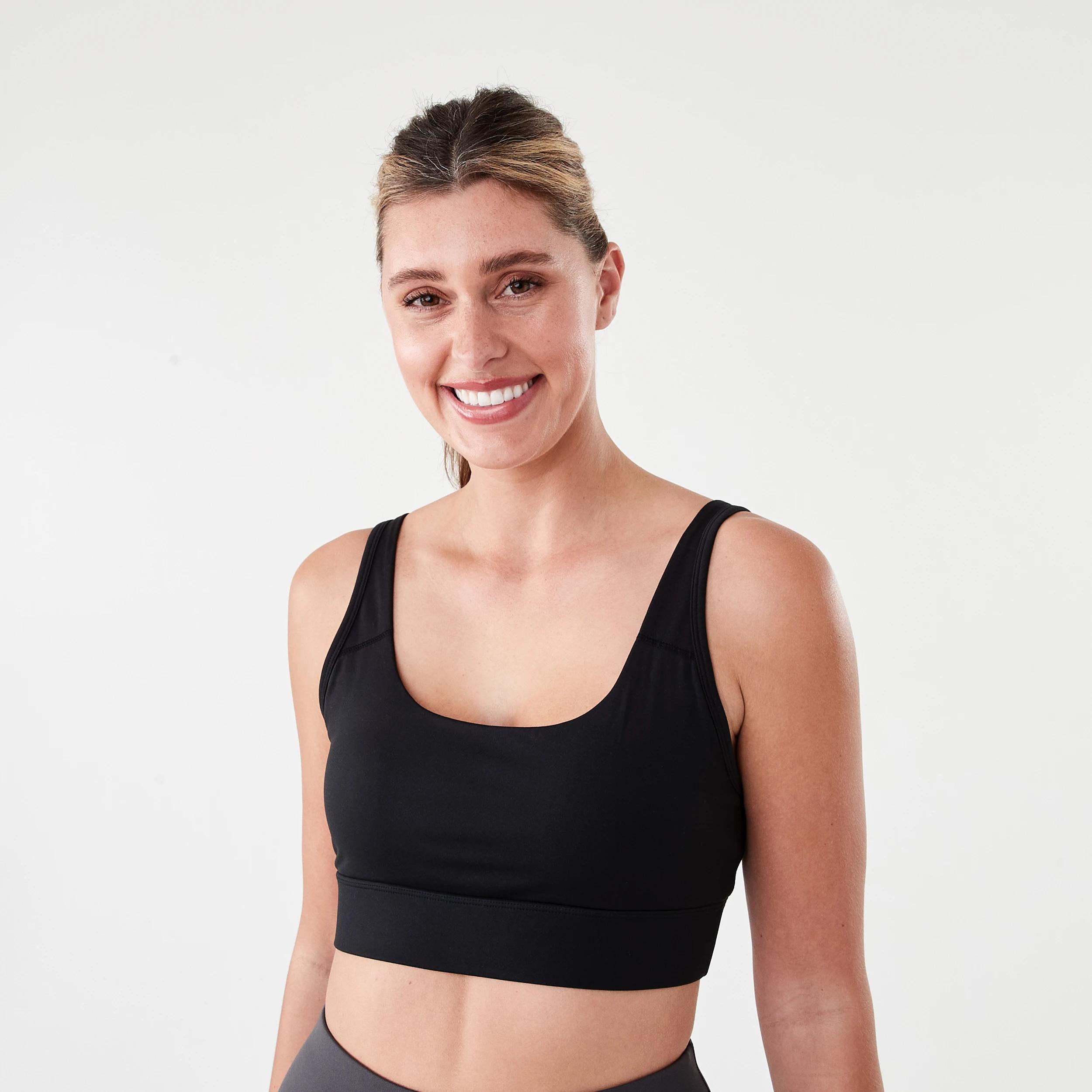 1 Active Womens Performance Crop Top BLACK, 1 of 7