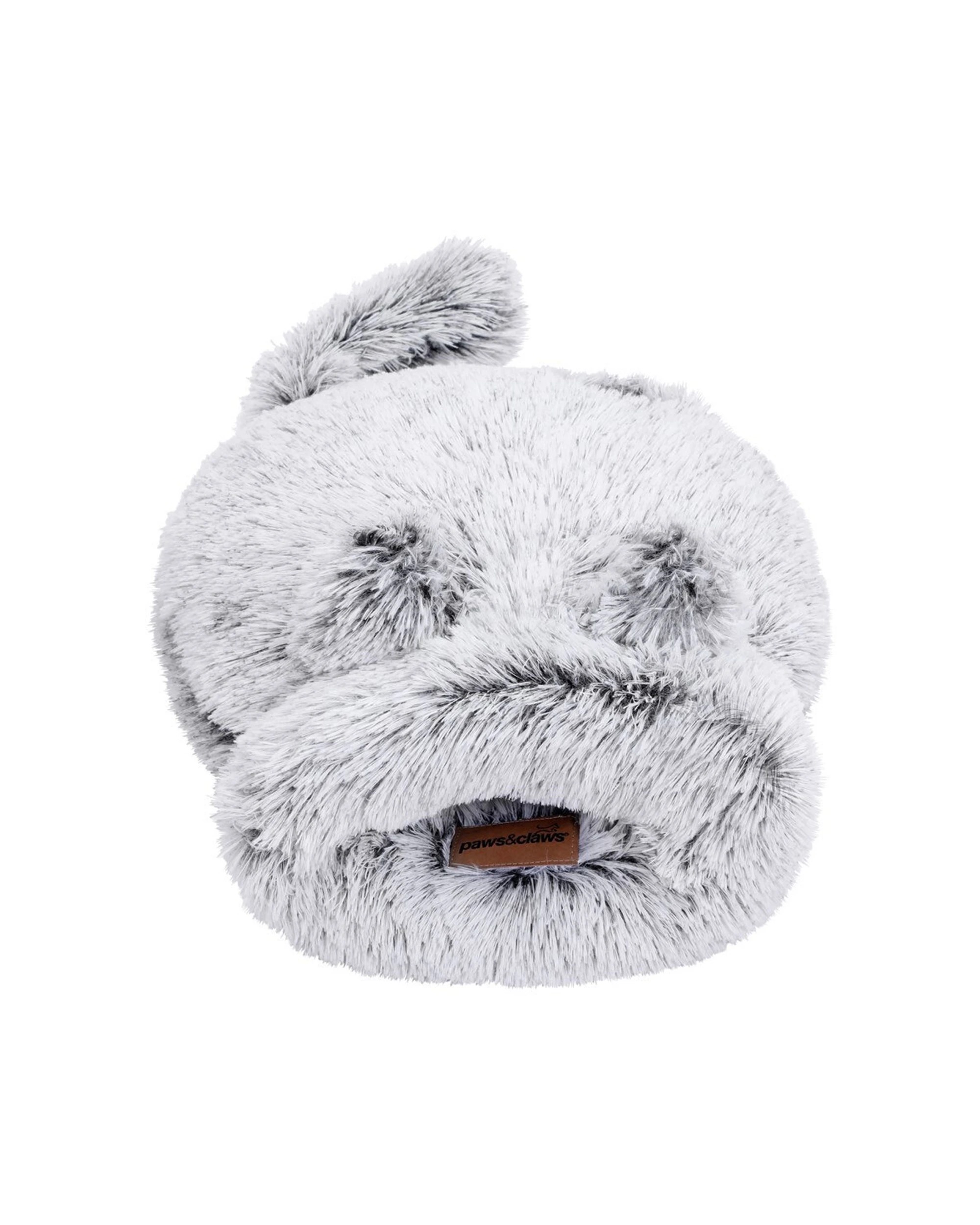 2 Paws And Claws 50cm Calming Plush Cat Snuggler Bed Grey Washable Non Slip Base
 - Grey, 2 of 4