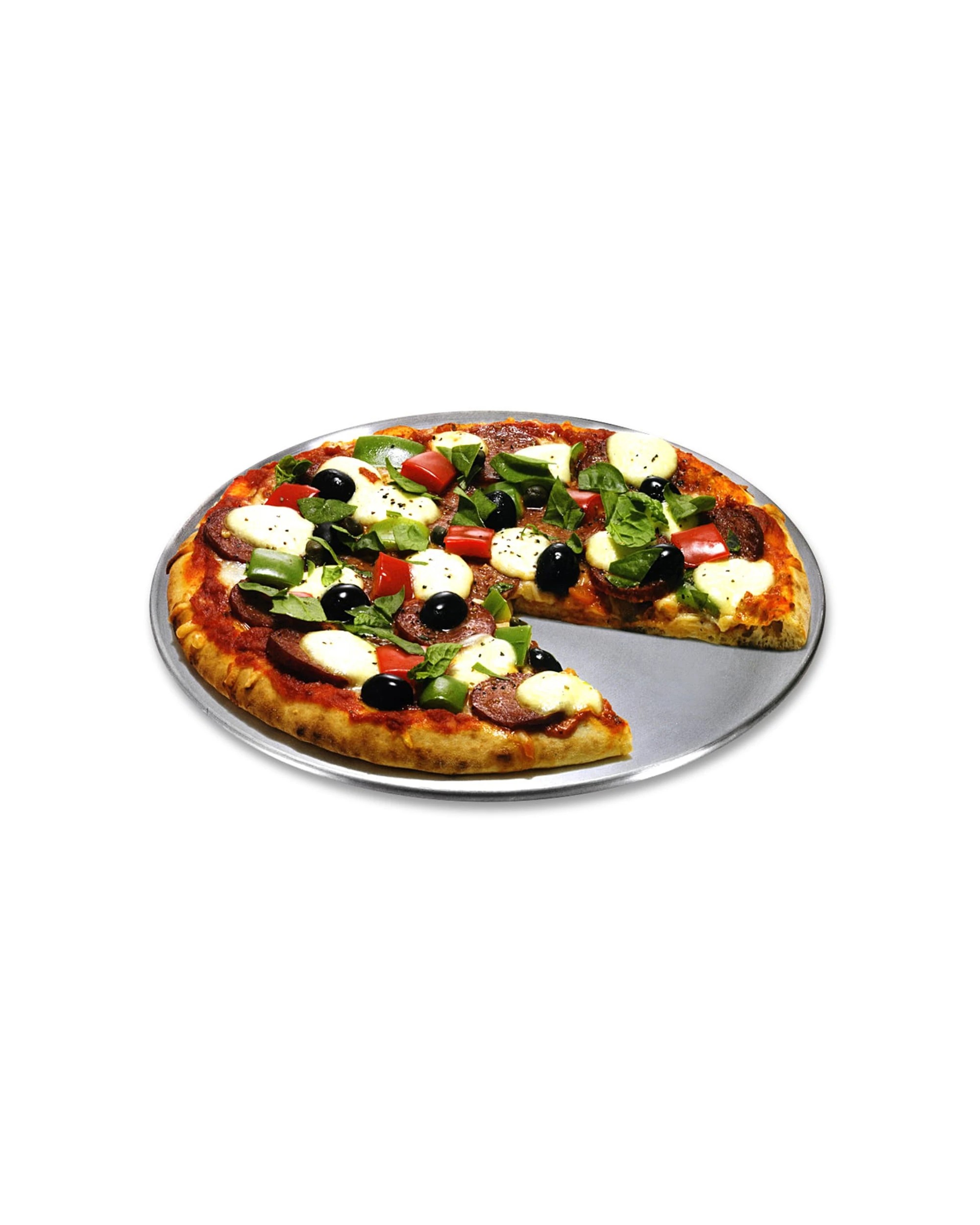 2 Avanti Aluminium Pizza Tray Pan Round 25cm Durable Smooth Even Surface - Silver, 2 of 4