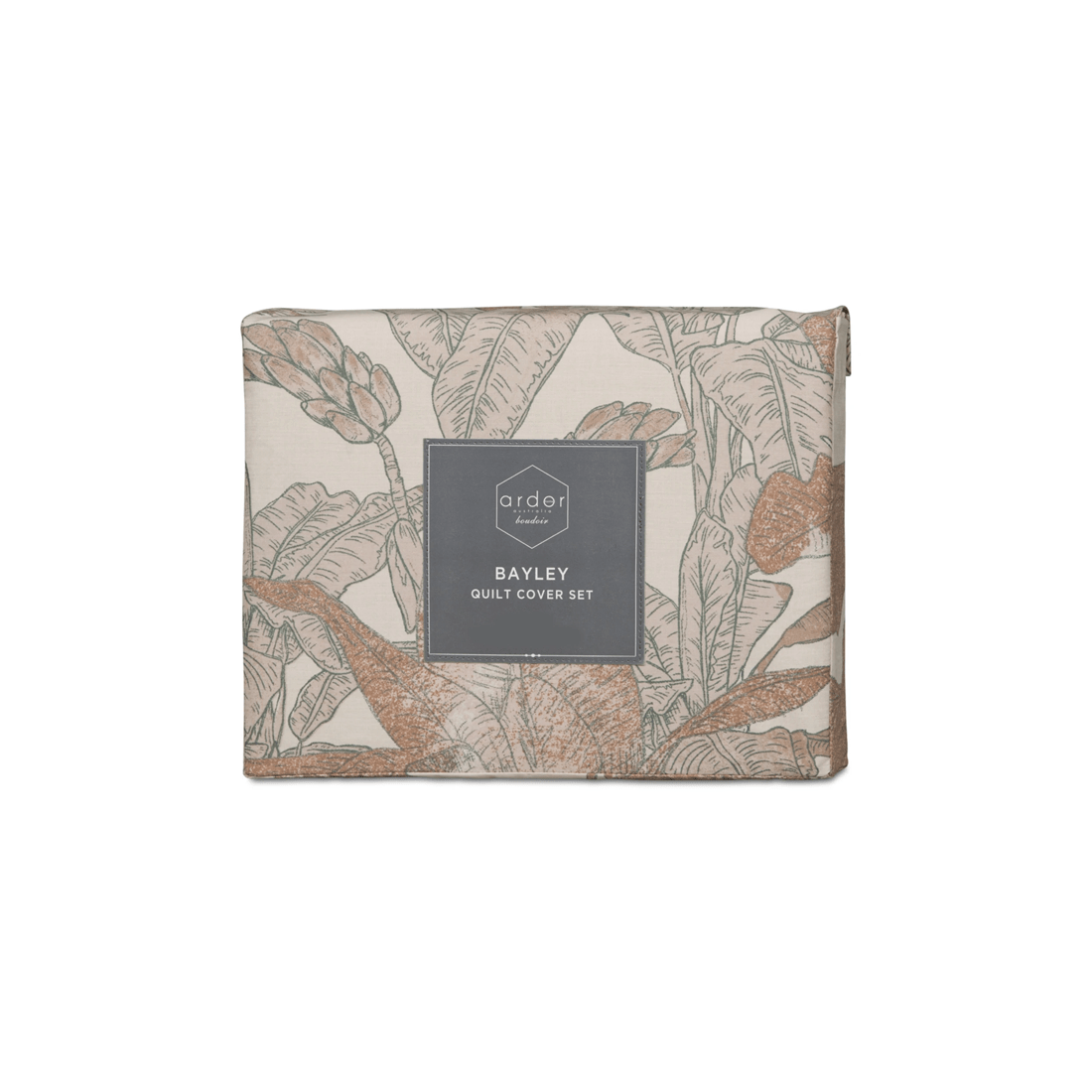 4 ARDOR Bayley Quilt Cover Set Polyester Cotton Tropical Foliage Queen Bedding
 - Queen Bed, 4 of 4