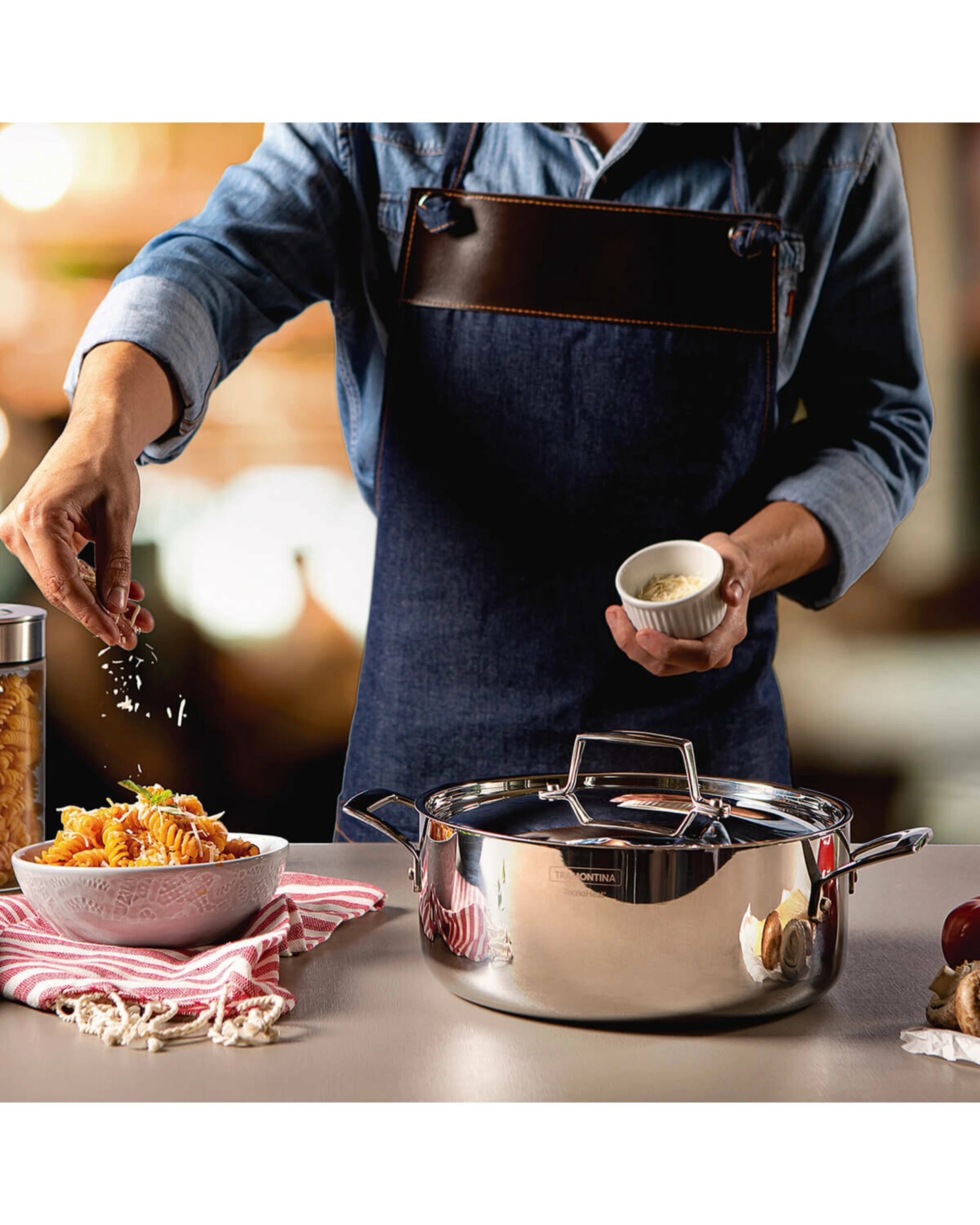 3 Tramontina Grano 24cm 5.5L Stainless Steel Shallow Casserole, 3 of 5