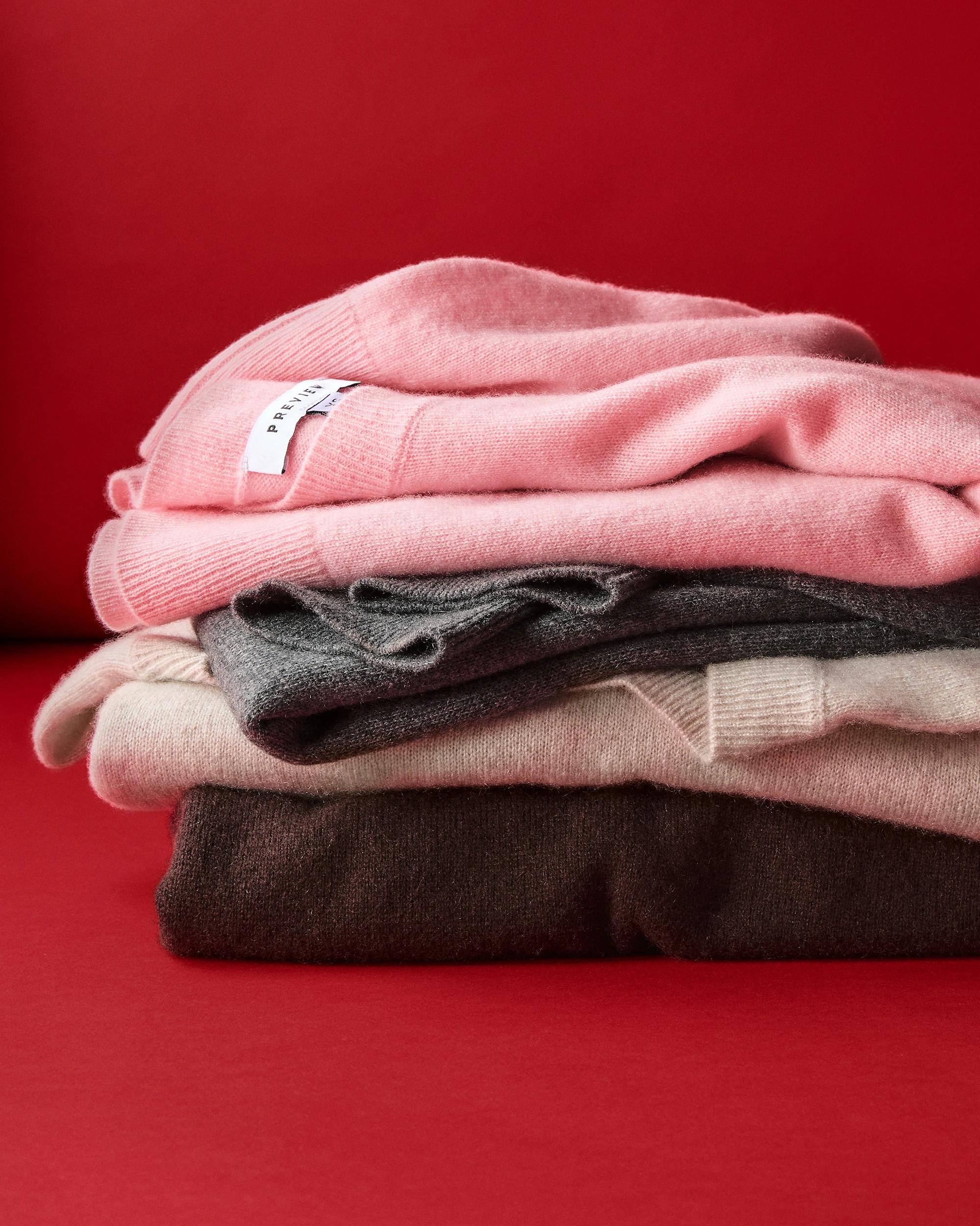 7 Preview Cashmere Crew Neck Jumper COFFEE BEAN MARLE, 7 of 7