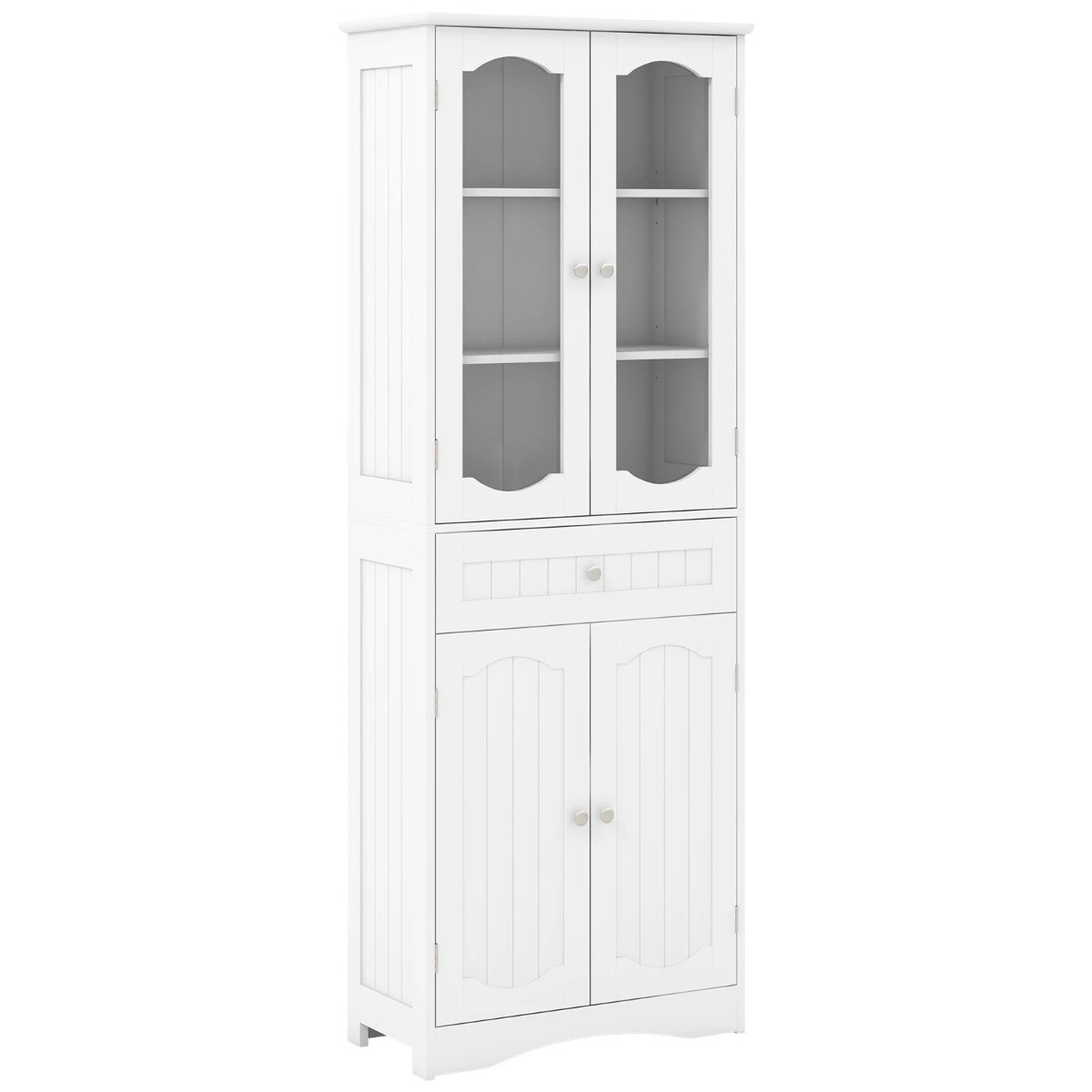 1 Costway 1.6M Tall Bathroom Storage Cabinet Freestanding Linen Cabinet, 1 of 4