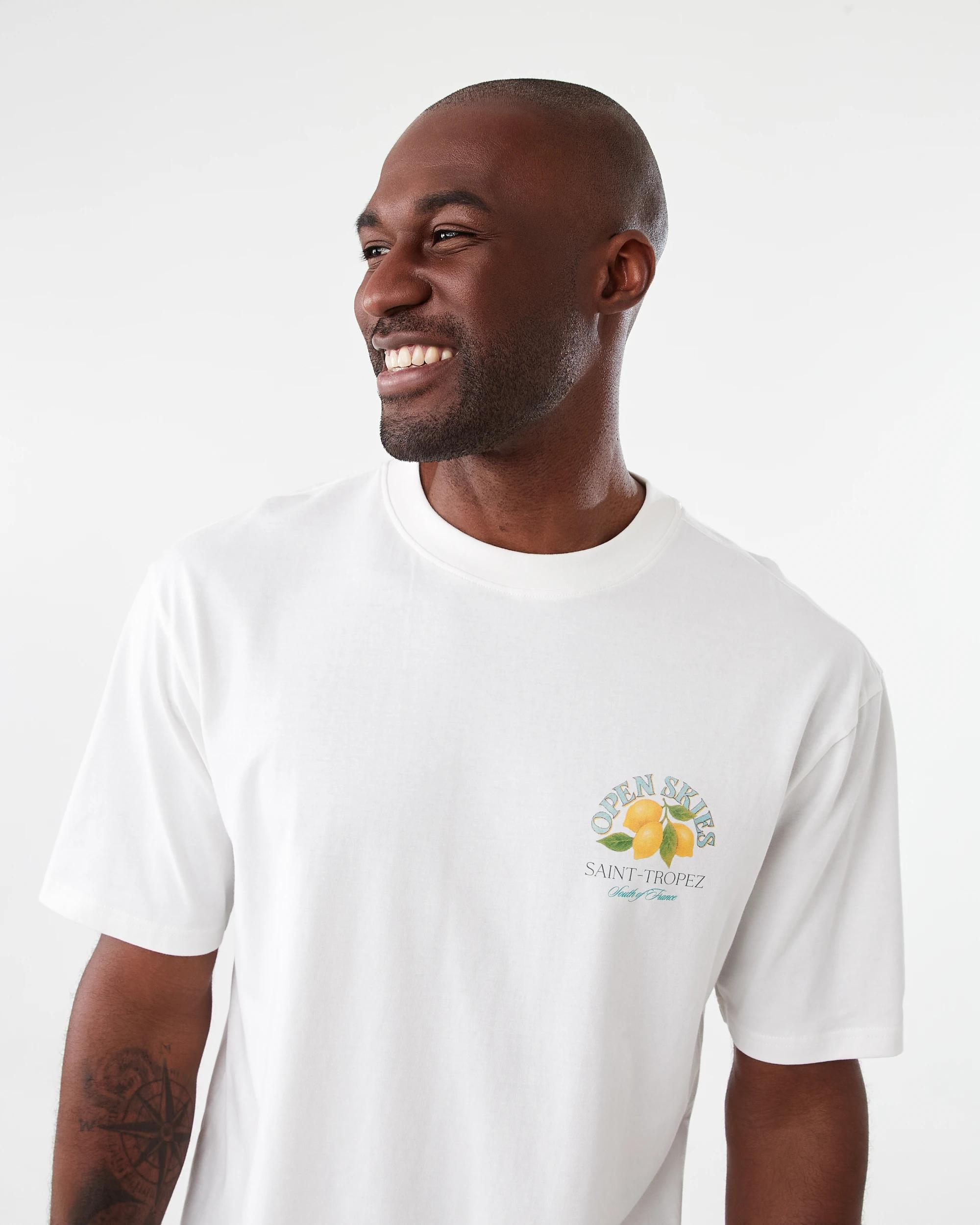 4 Oversized Print T-shirt Wht Skies, 4 of 7