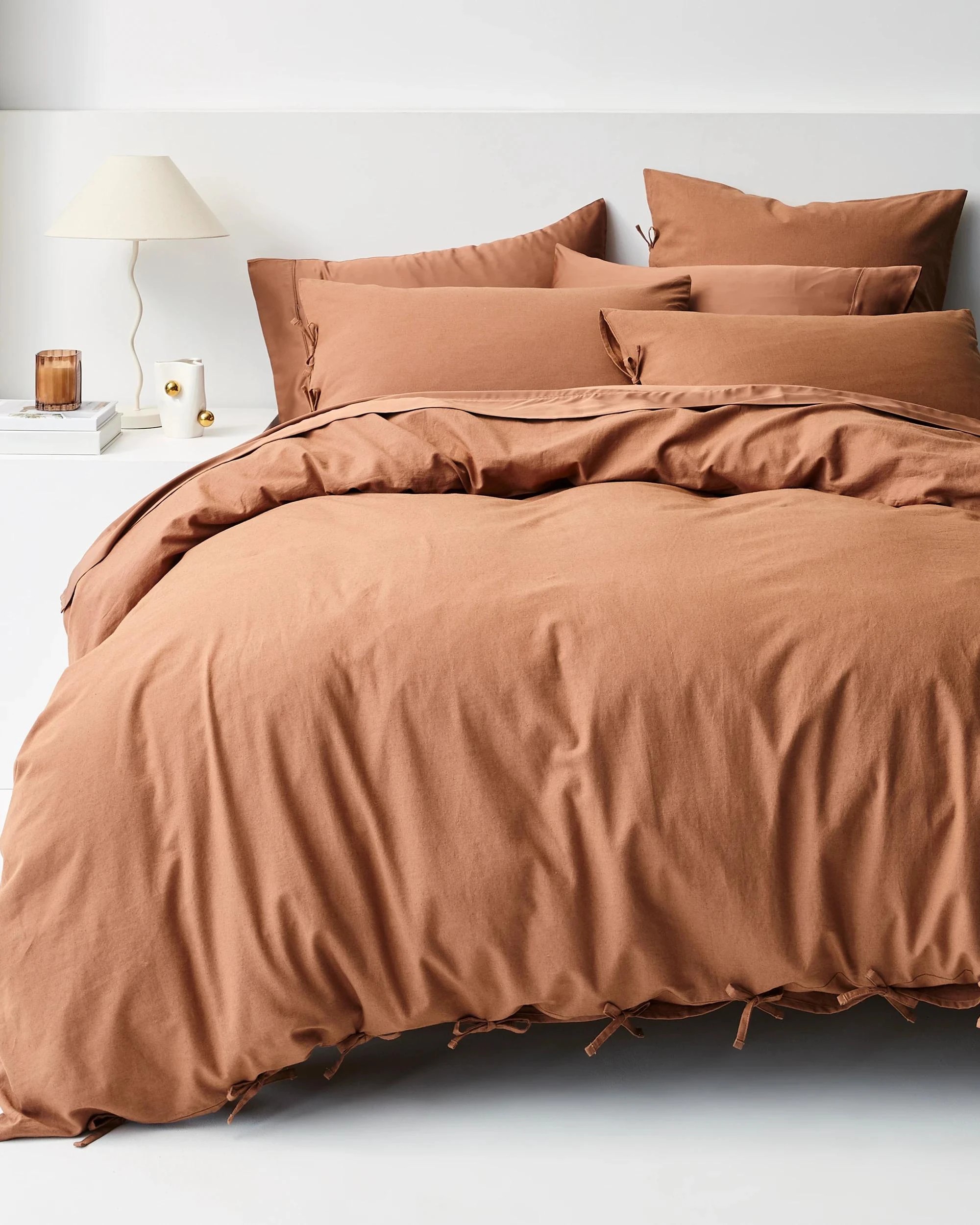 1 Target Laynie Linen/Cotton Quilt Cover Set - Queen Bed - Brown, 1 of 8