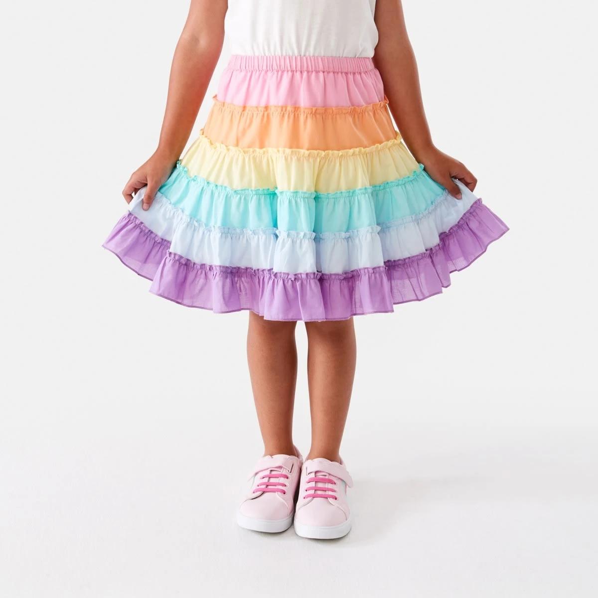 1 Tiered Skirt Multi, 1 of 8