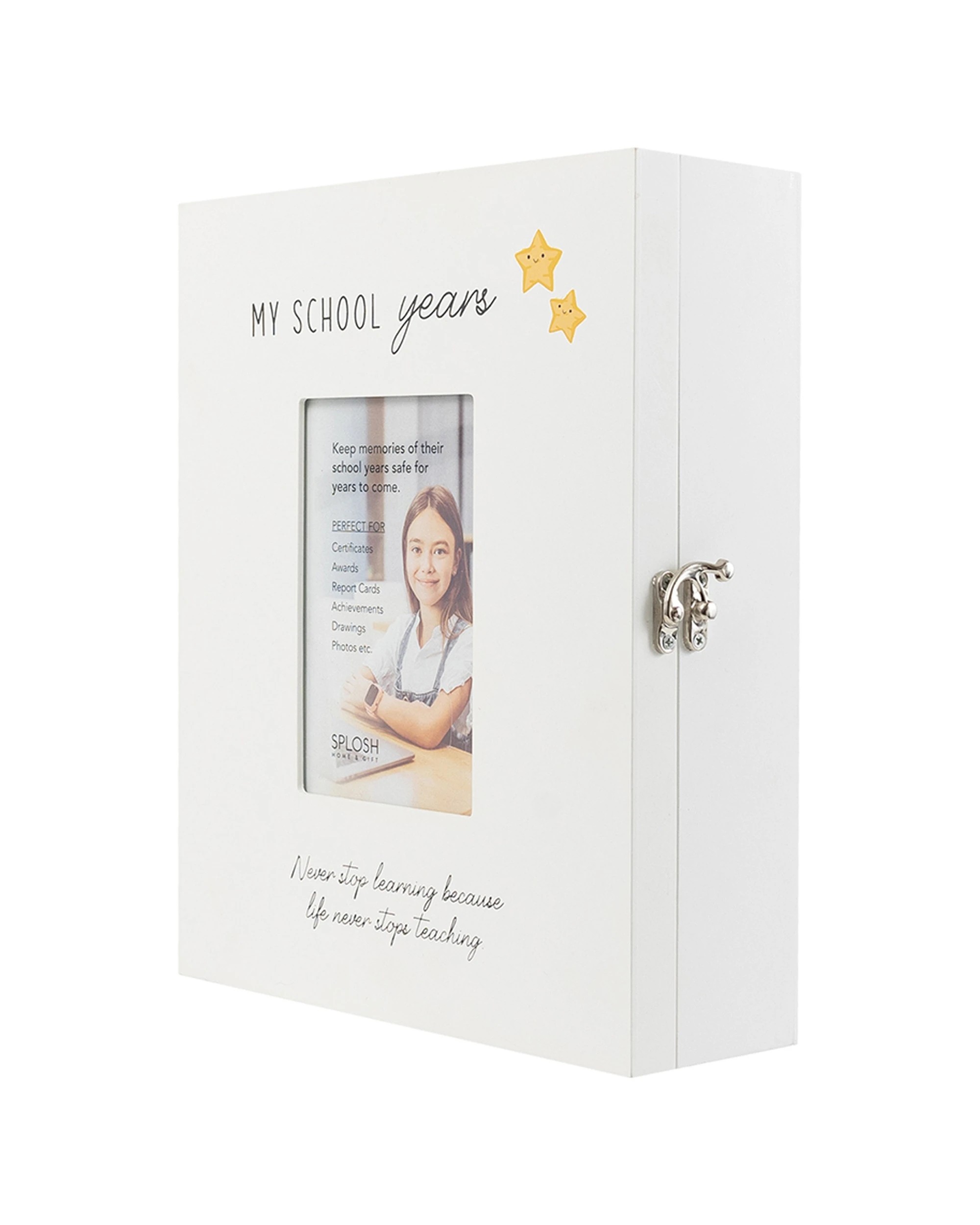 3 Splosh Kids By Splosh School Keepsake Box Photo Space For Memories Gift Idea - White, 3 of 4