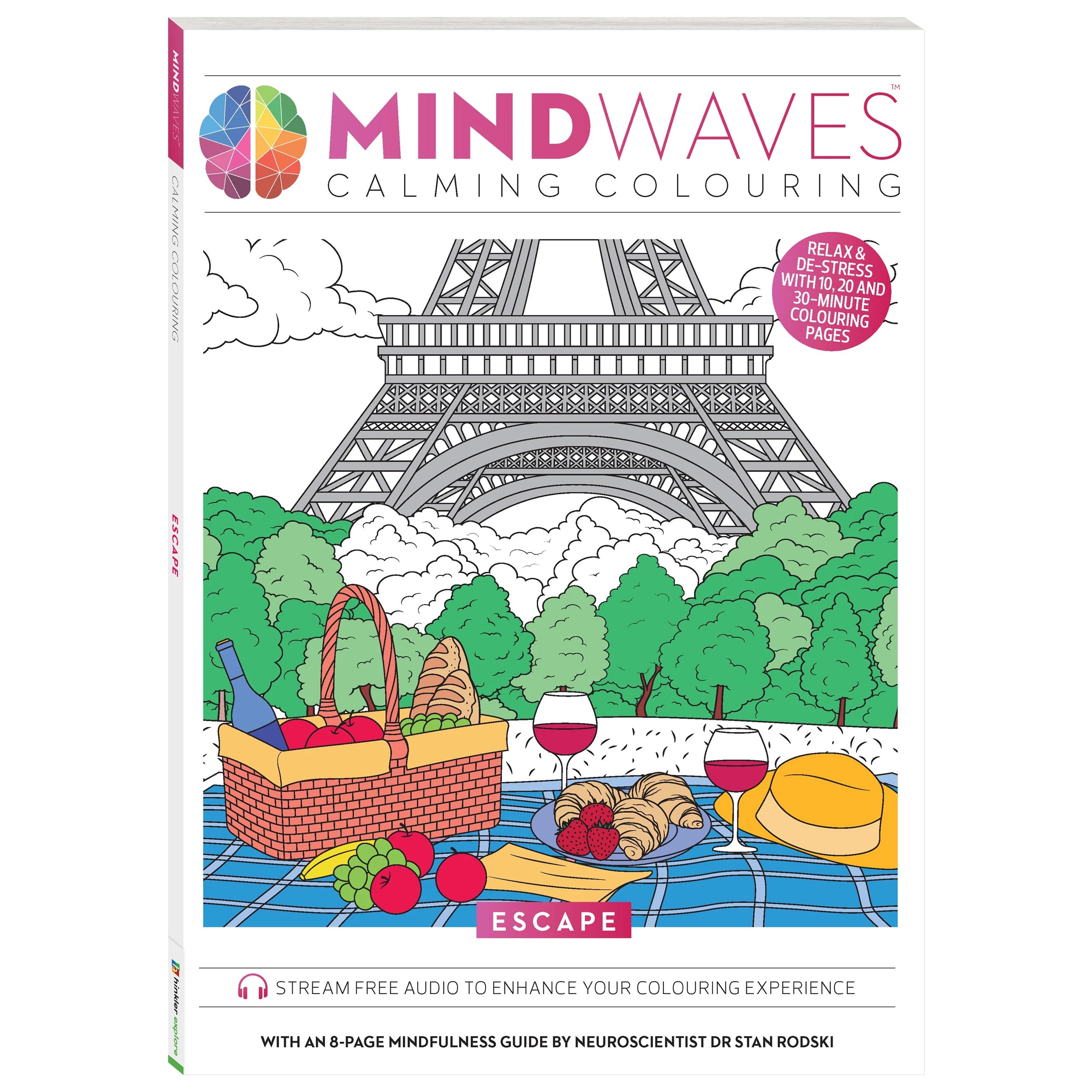 1 Mindwaves Calming Colouring: Escape - Book, 1 of 5